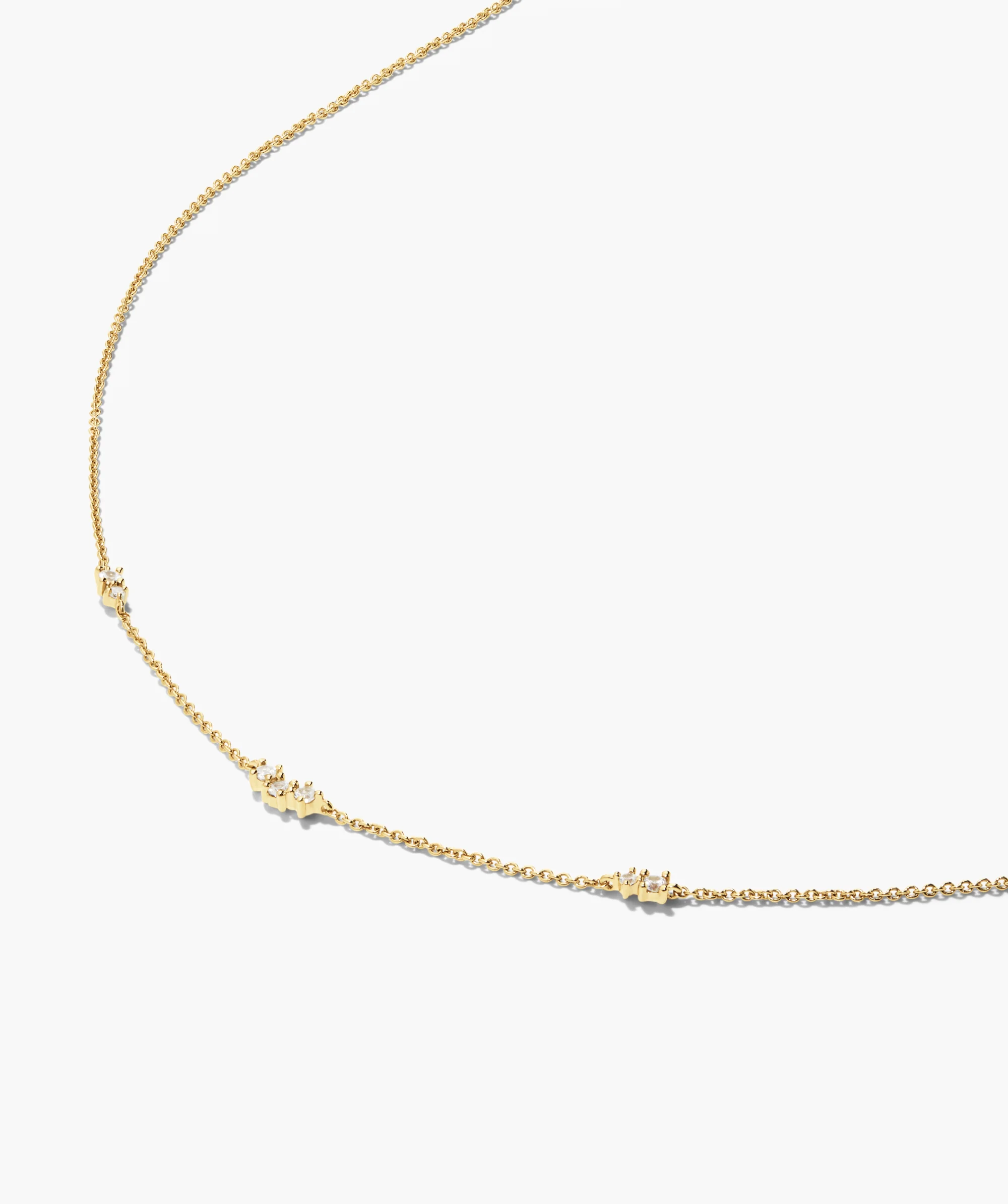 Floating Lab Grown Sapphire Necklace