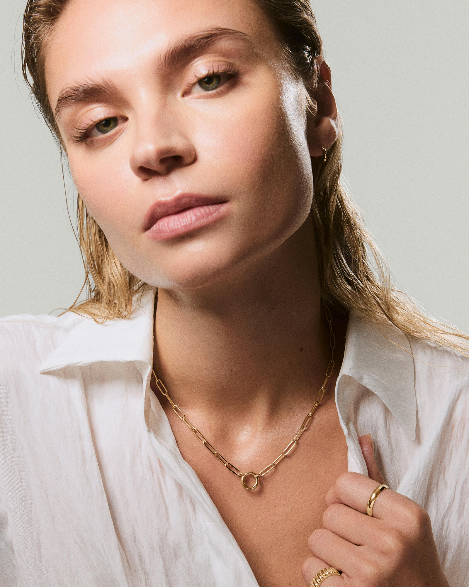 Paperclip Chain Charm Necklace