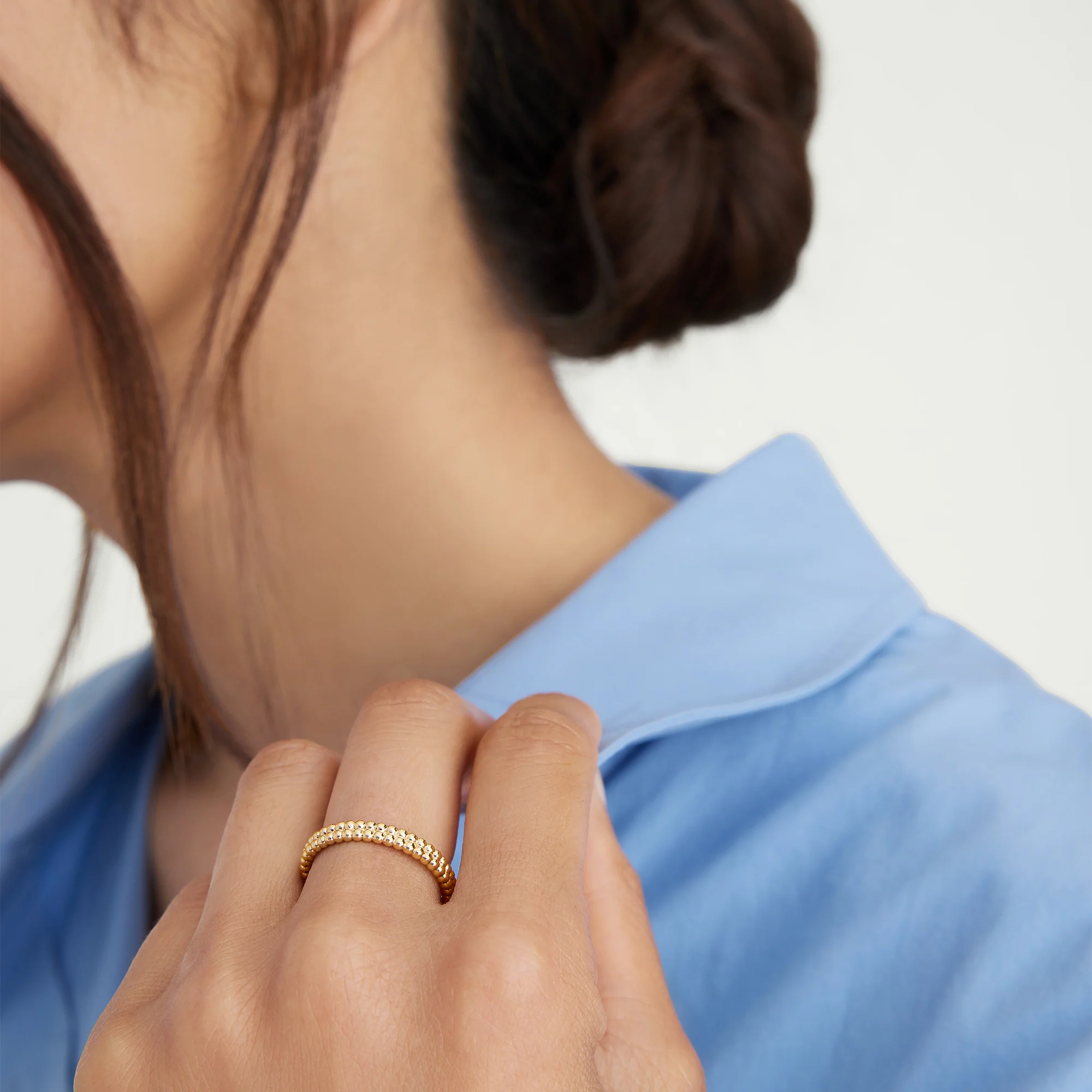 Duo Beaded Stacker Ring