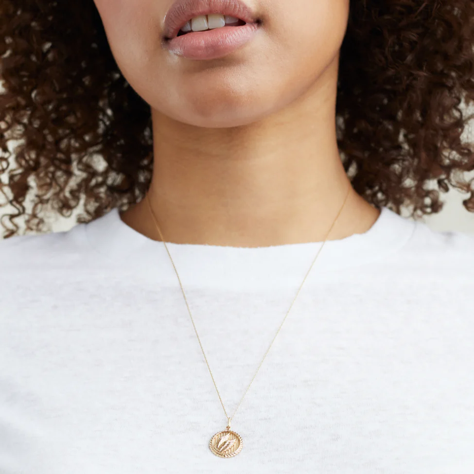 Victory: Winged Coin Charm Pendant