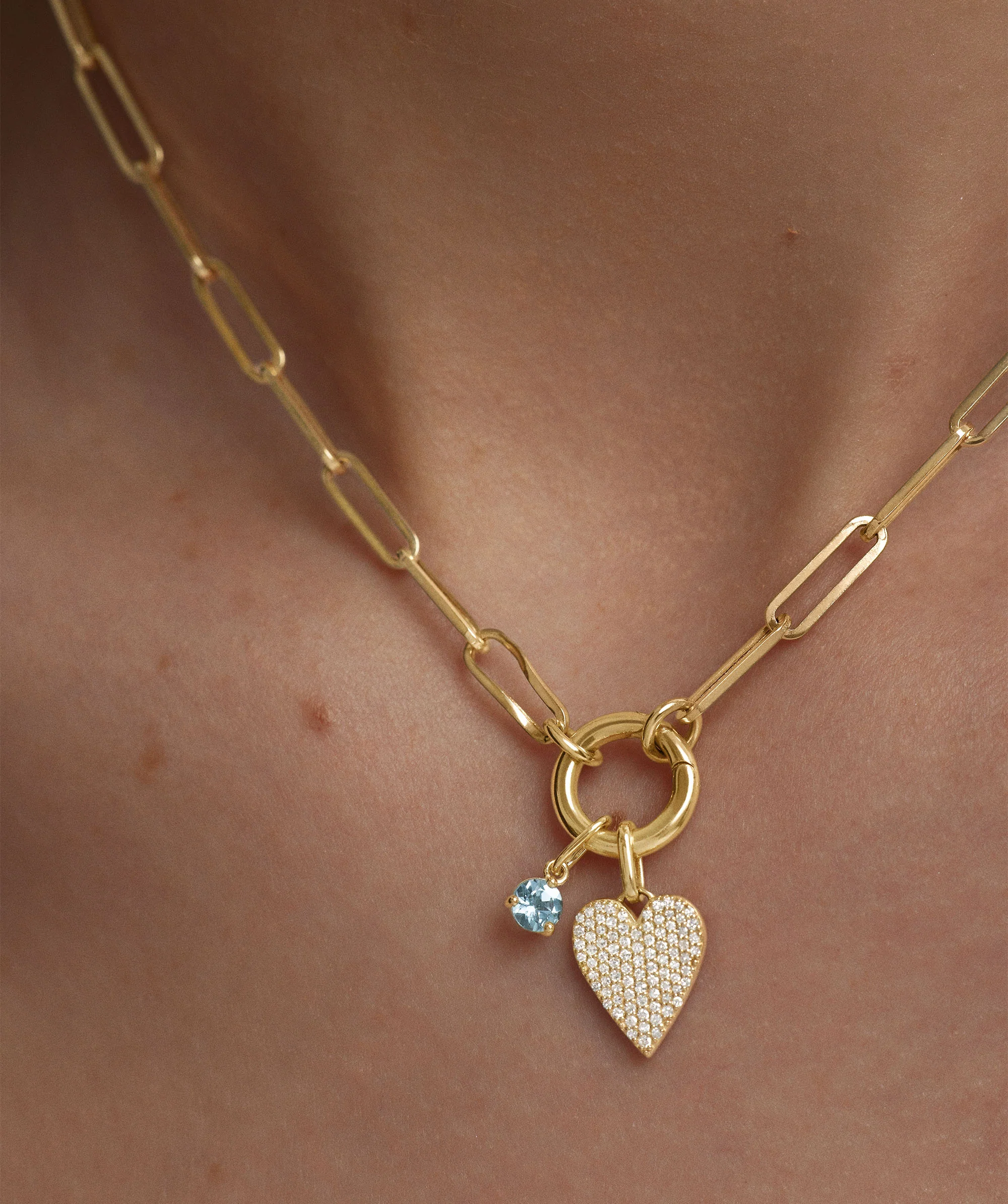 Pavé Diamond Heart Pendant