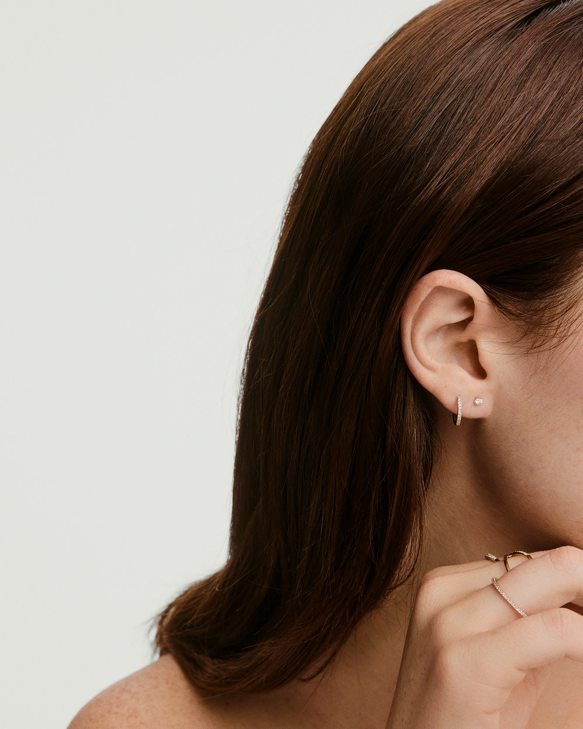 Pavé Diamond Huggie Hoops