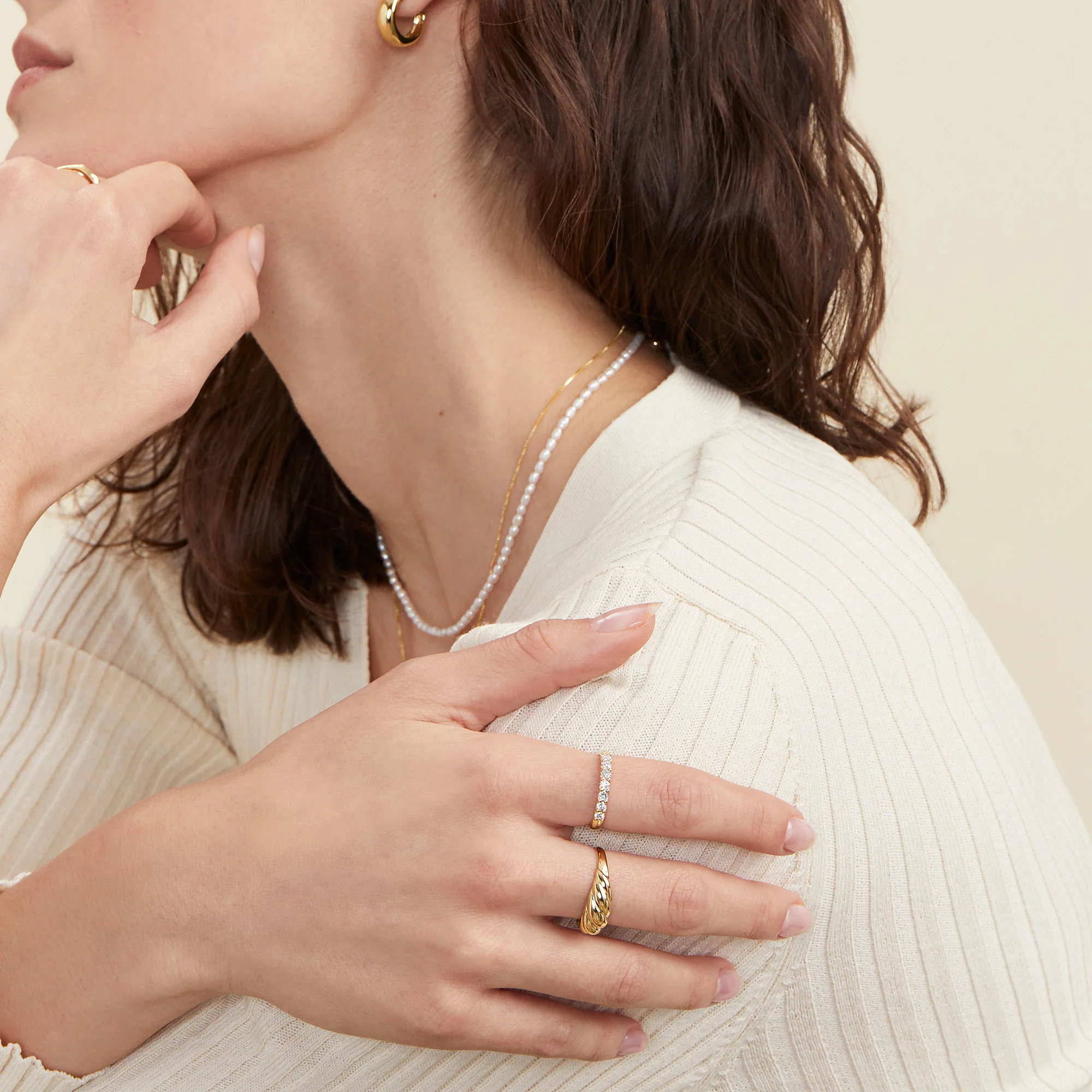 Bold Diamond Half Eternity Ring