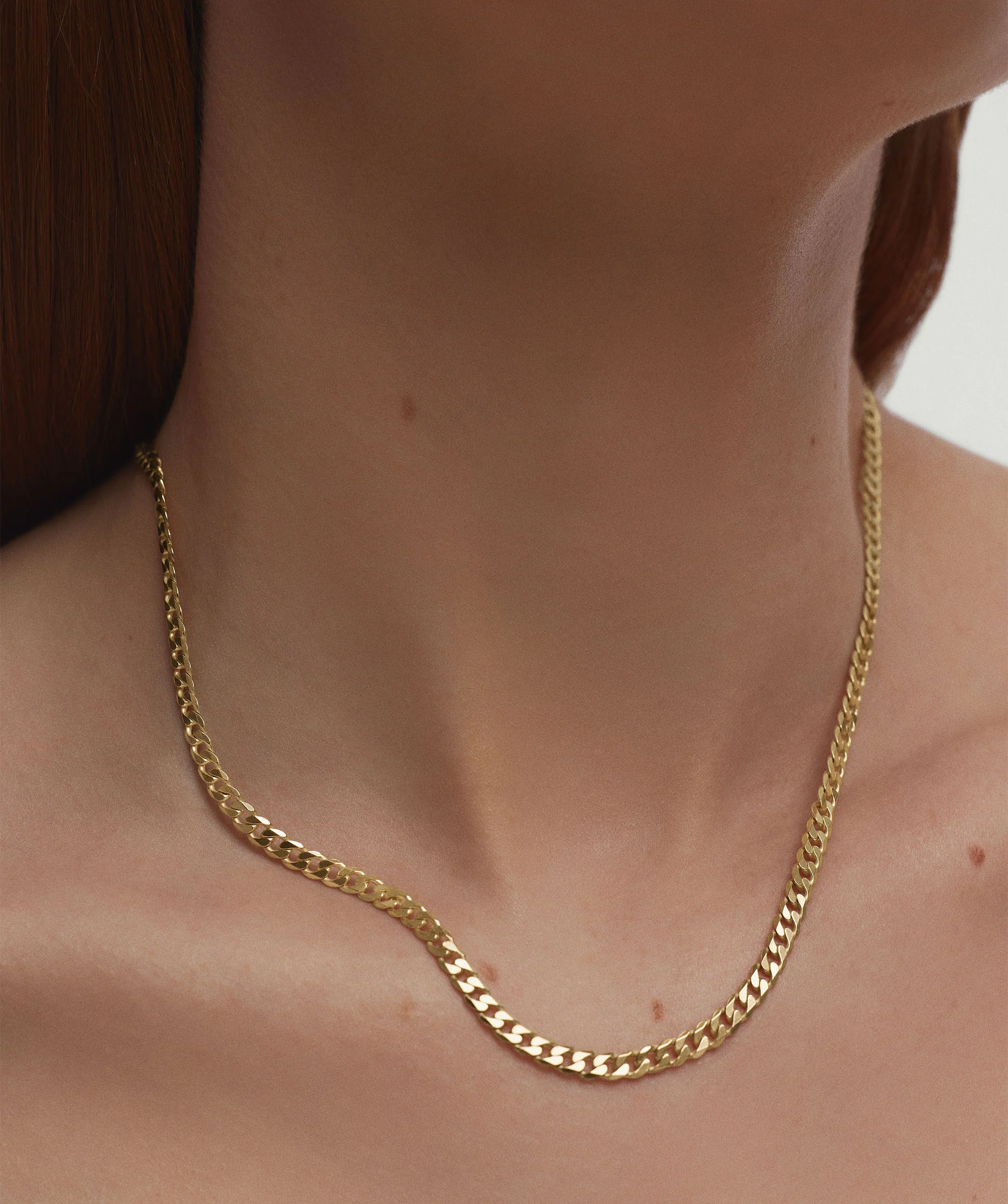 Flat Curb Chain Necklace