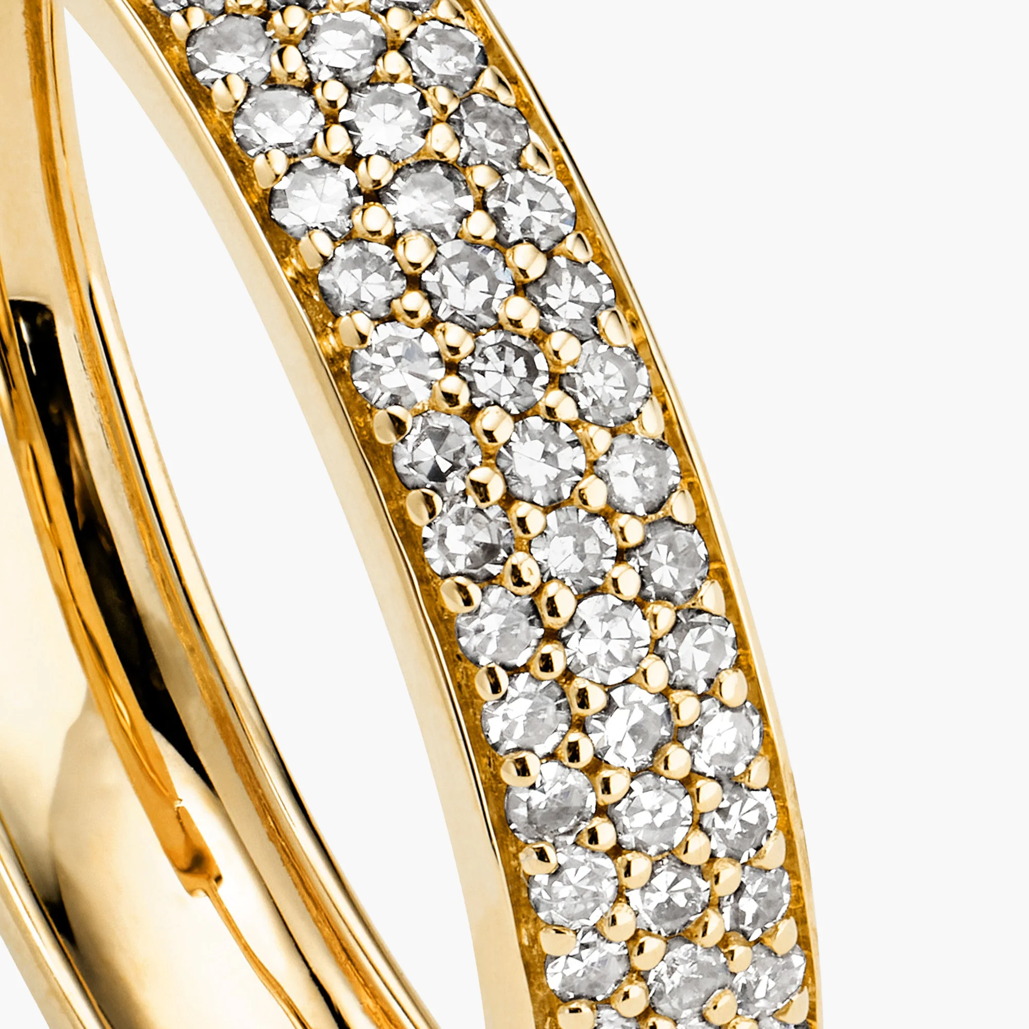 Bold Pavé Diamond Medium Hoops