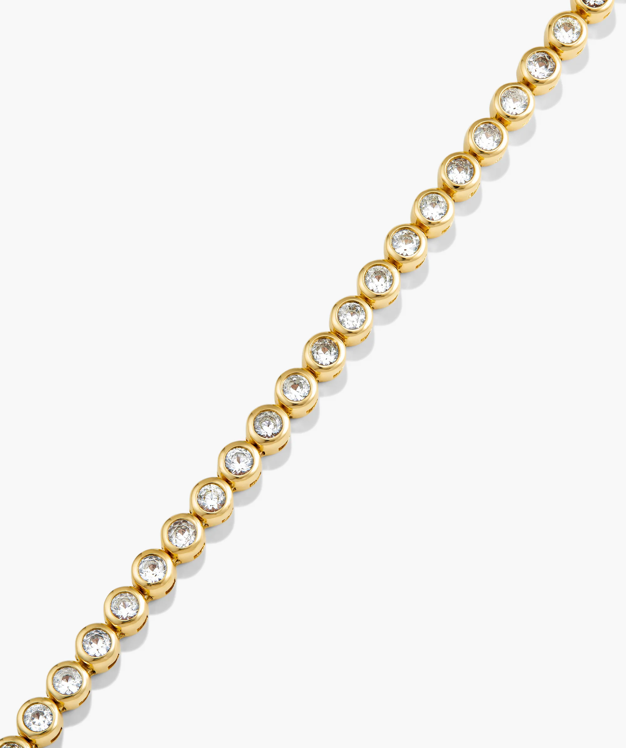 Zadie Bezel Lab Grown Sapphire Tennis Necklace