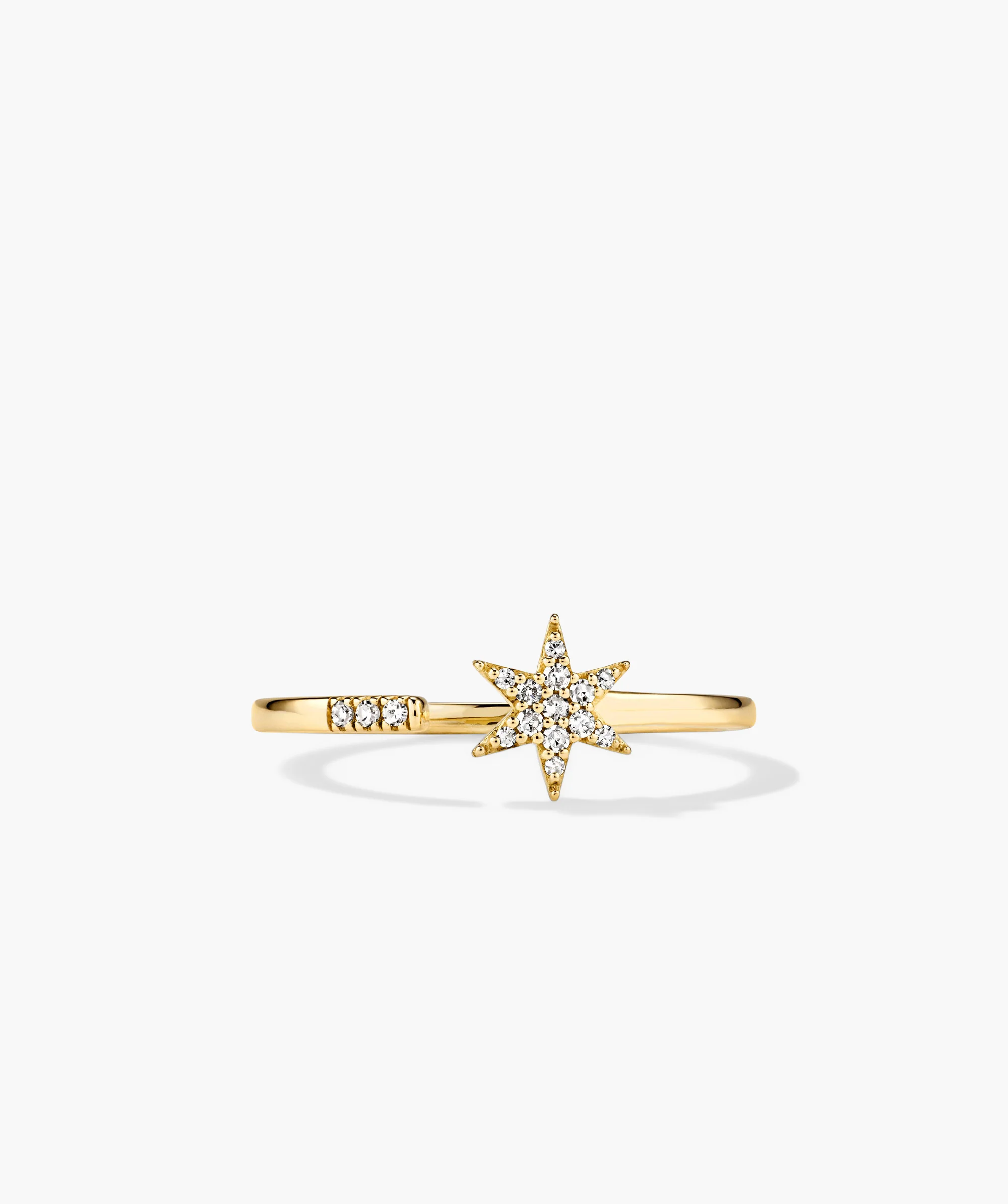 Pavé Diamond Star Open Ring