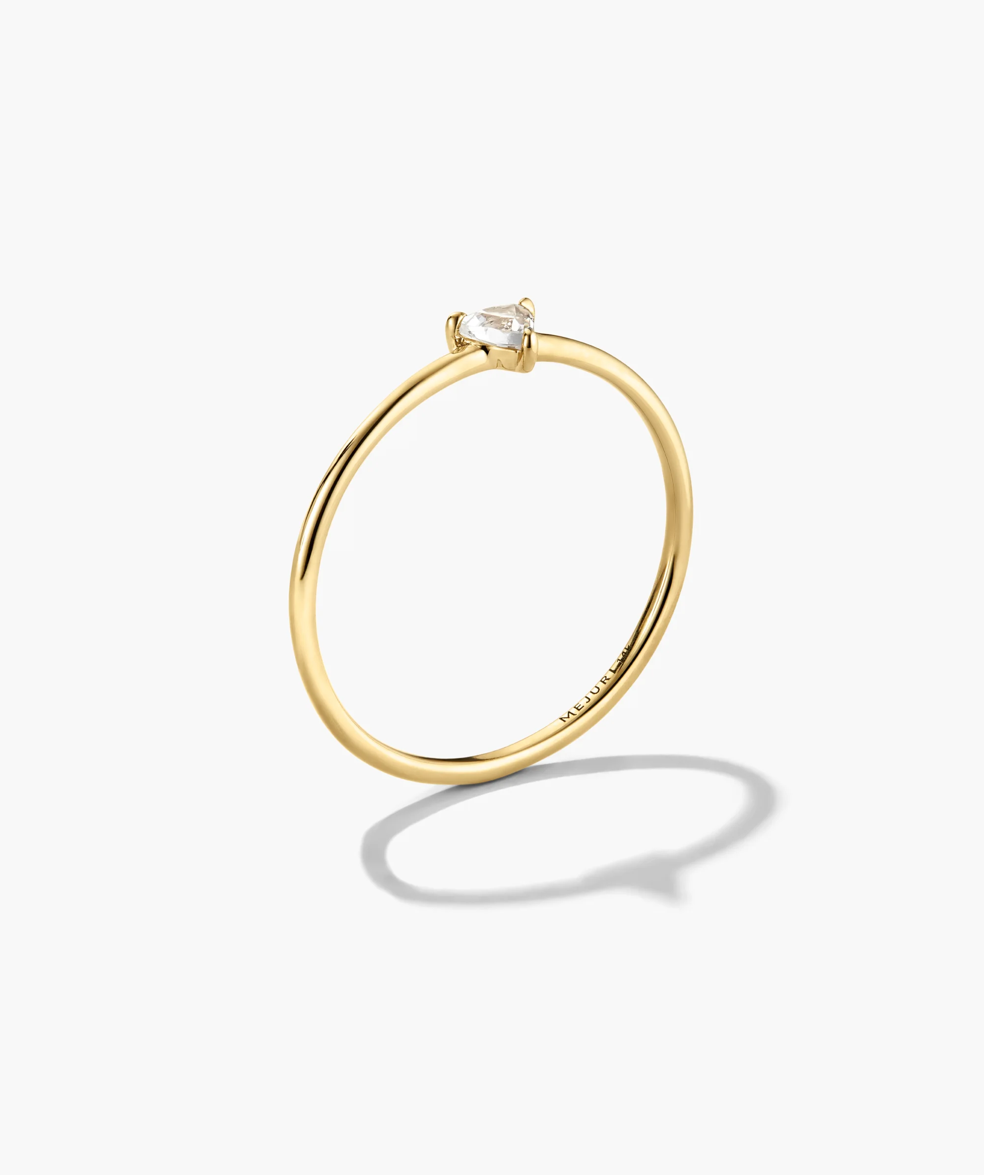 Gemstone Trillion Stacker Ring