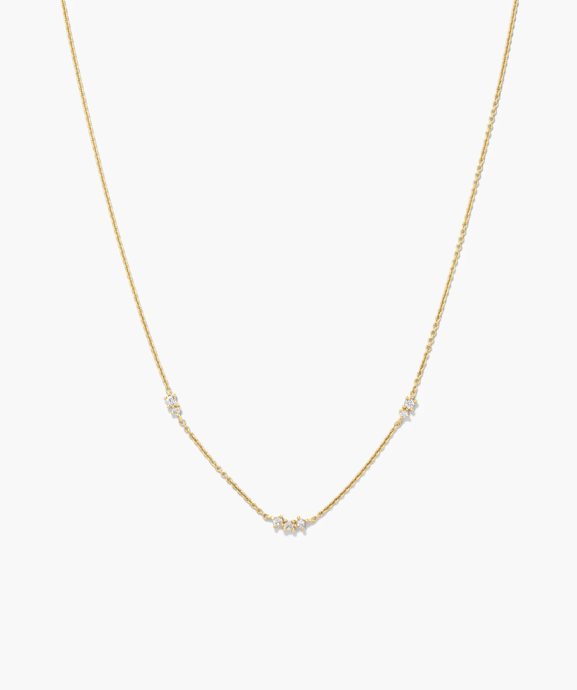 Floating Lab Grown Sapphire Necklace