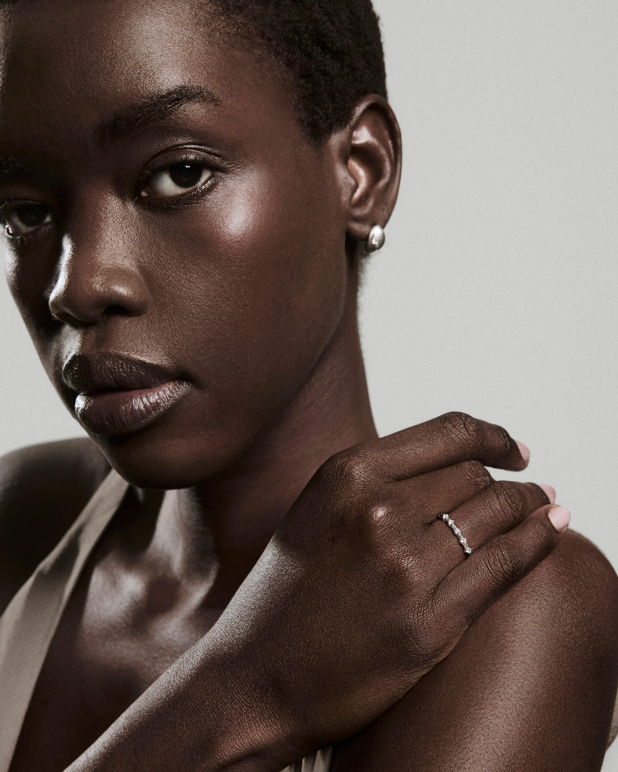 Charlotte Crest Stacker Ring