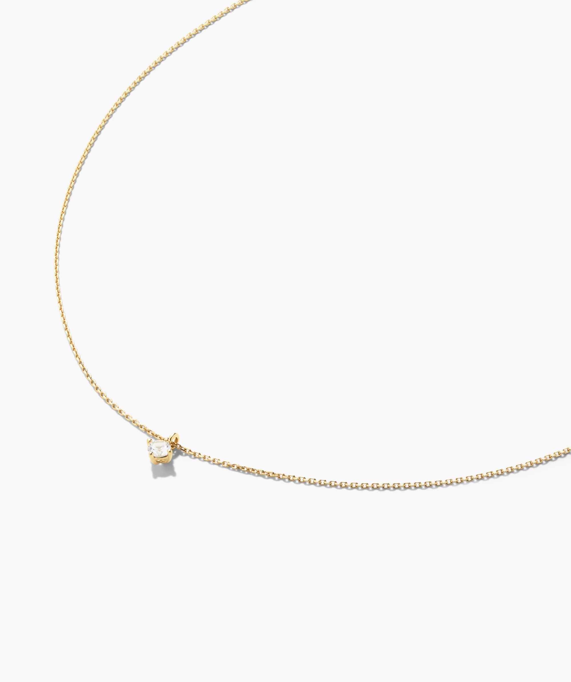 Round Lab Grown Sapphire Necklace