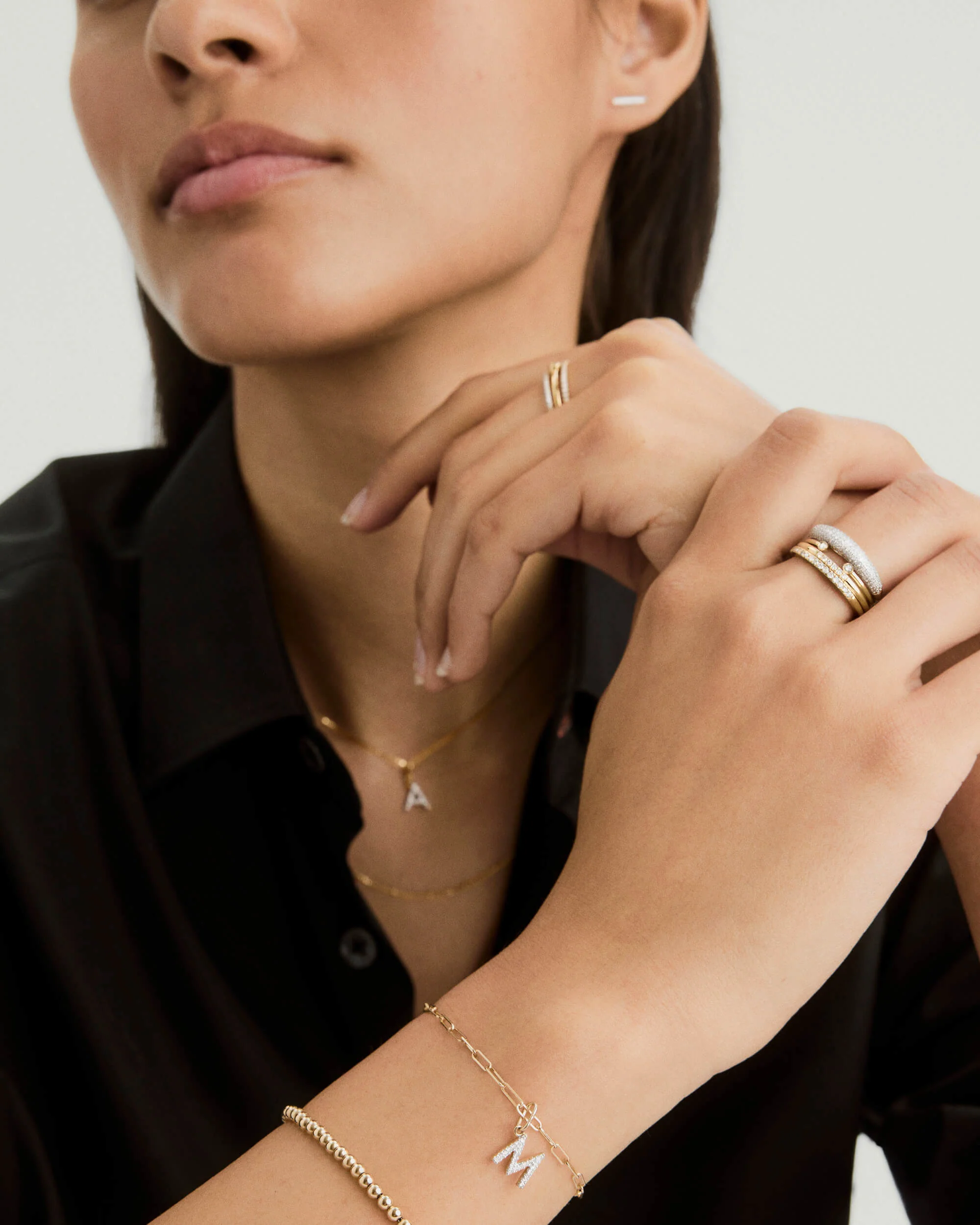 Diamond Letter Charm