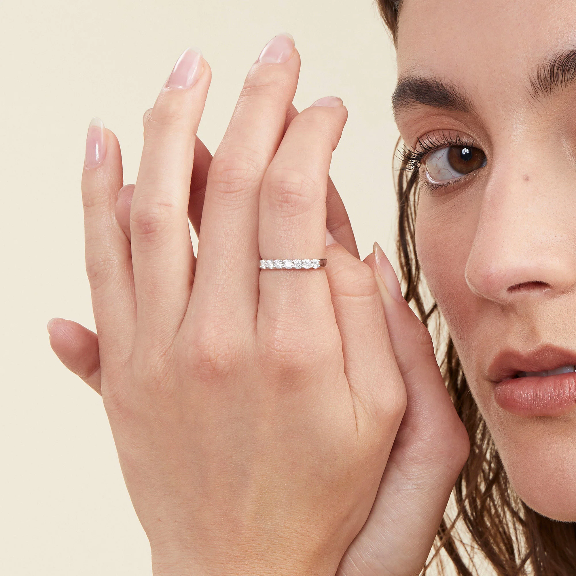 Bold Diamond Half Eternity Ring