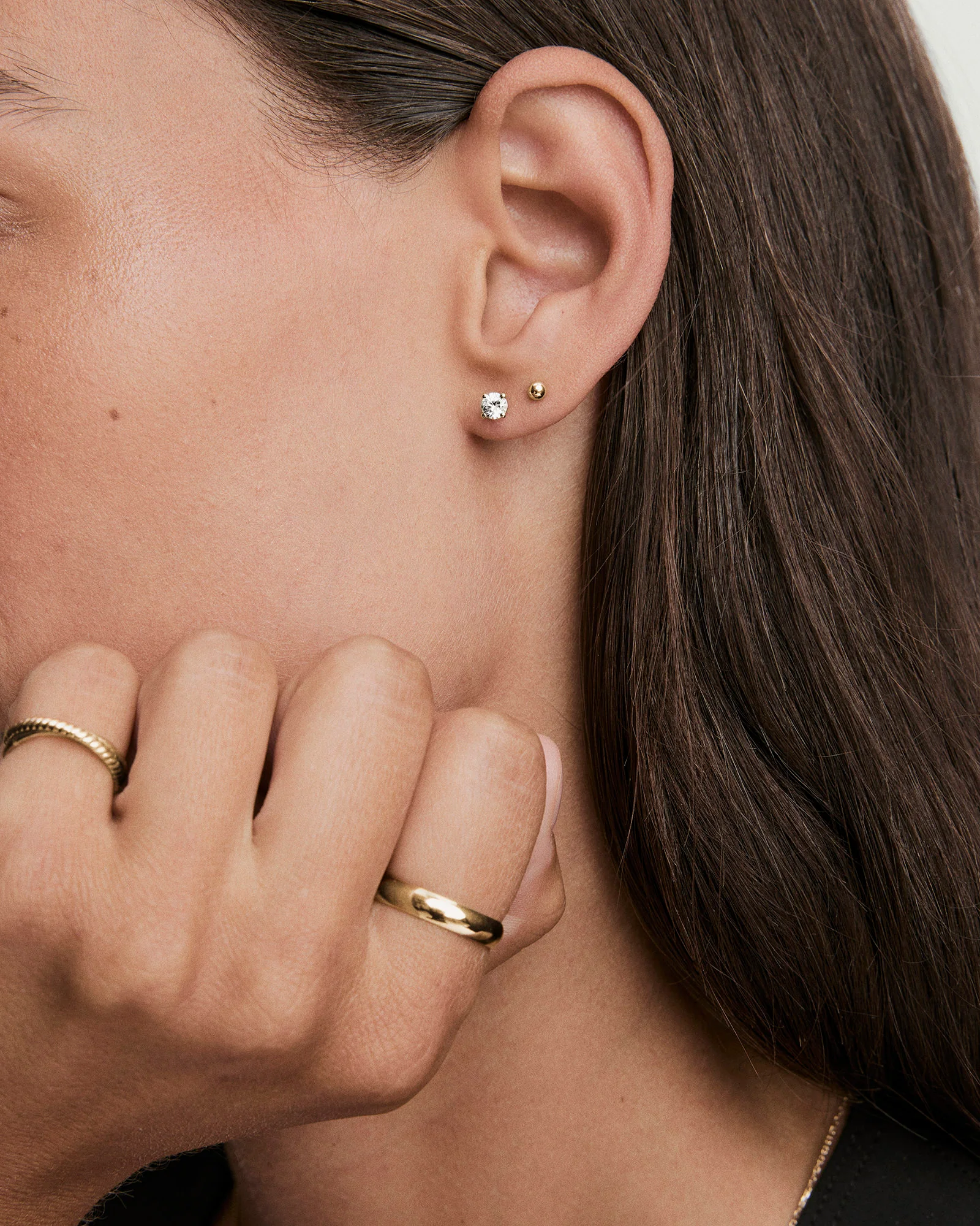 Round Lab Grown Sapphire Studs