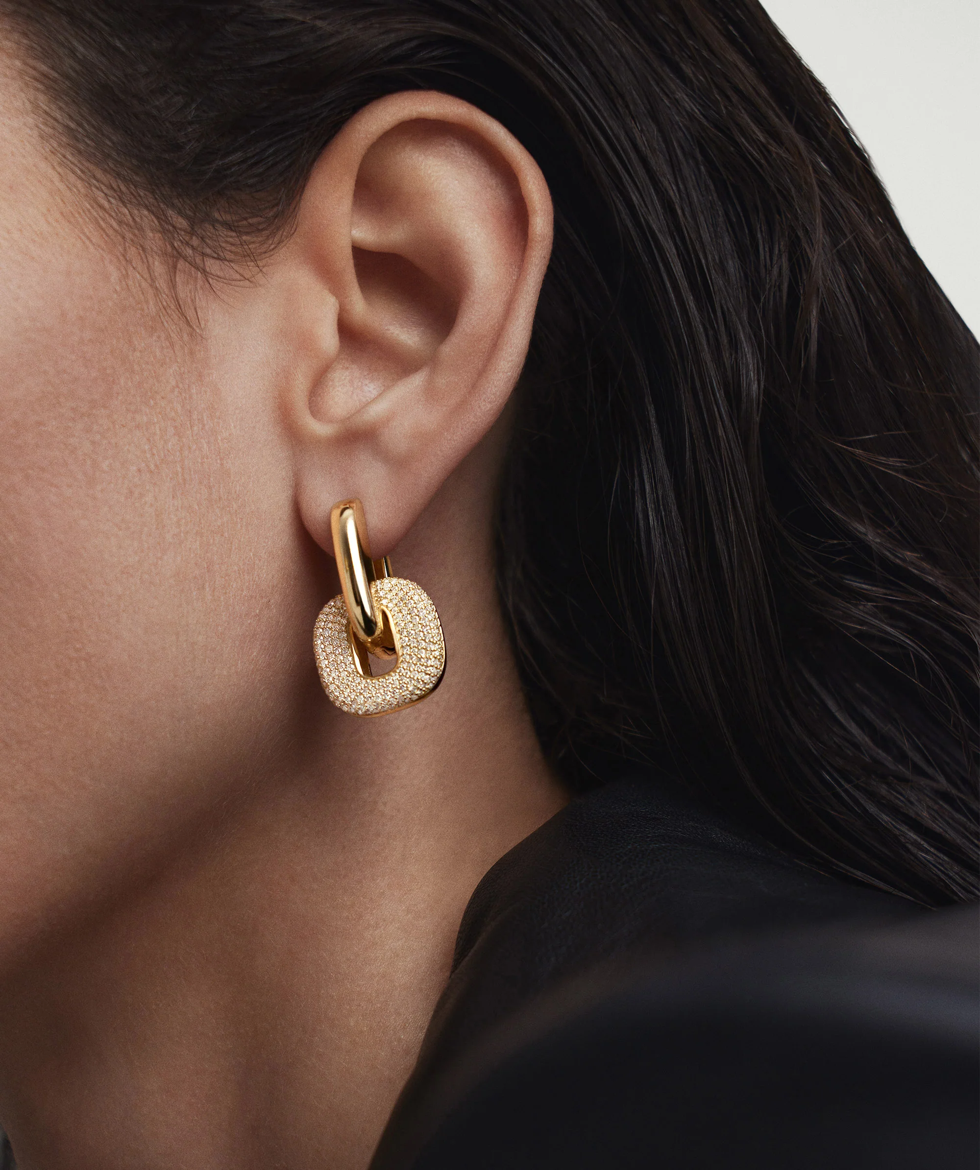 Pavé Diamond Stevie Hoops