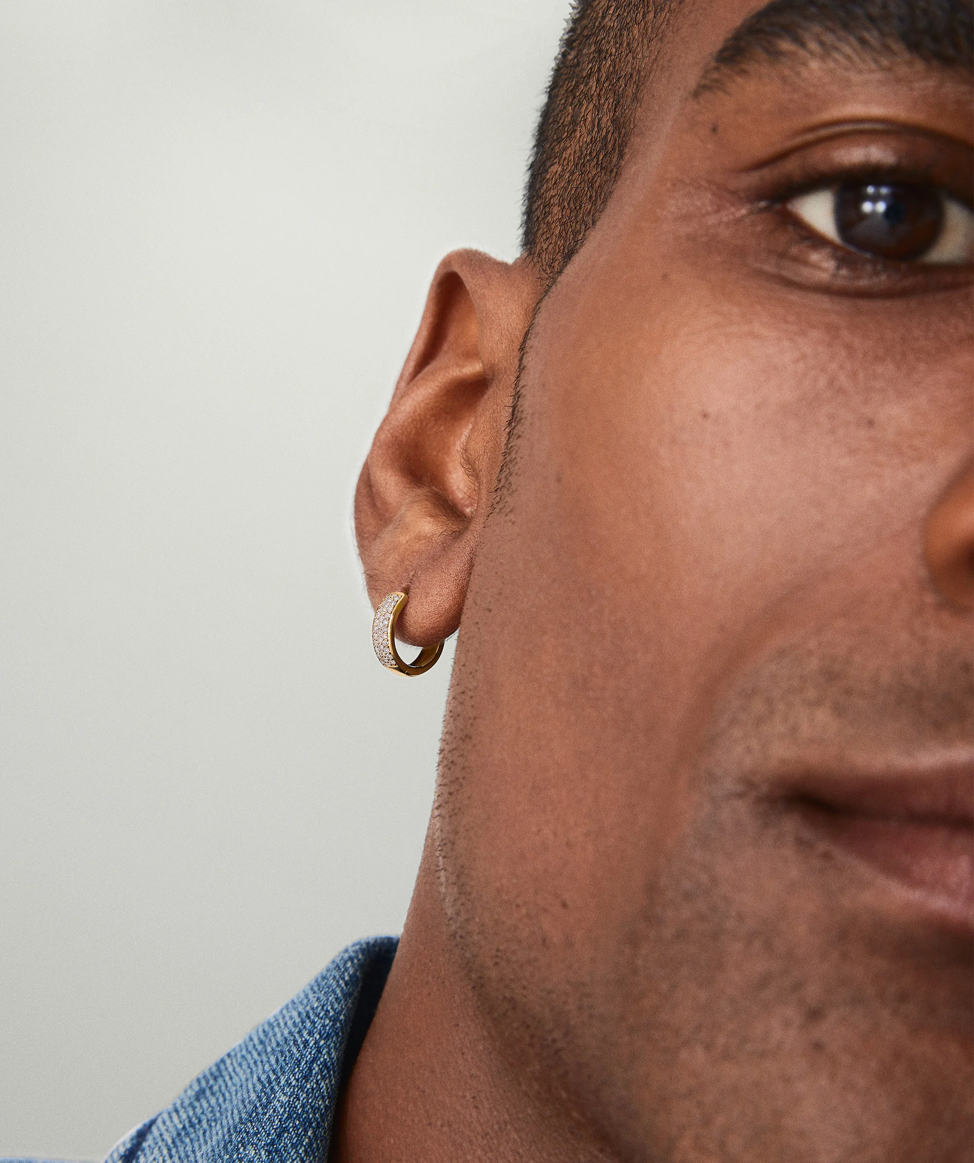 Bold Pavé Diamond Huggie Hoops