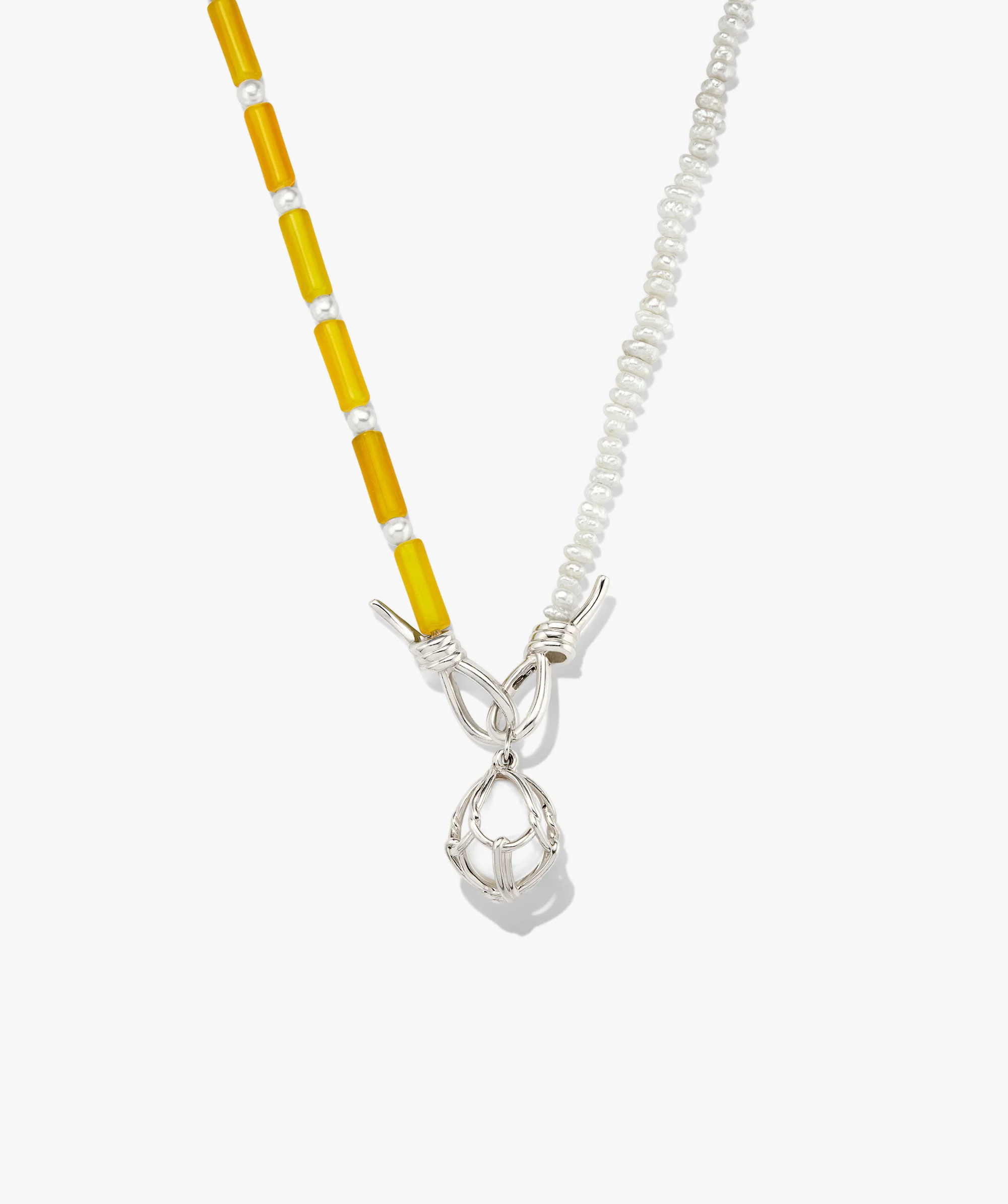 Maya Caged Pearl Necklace