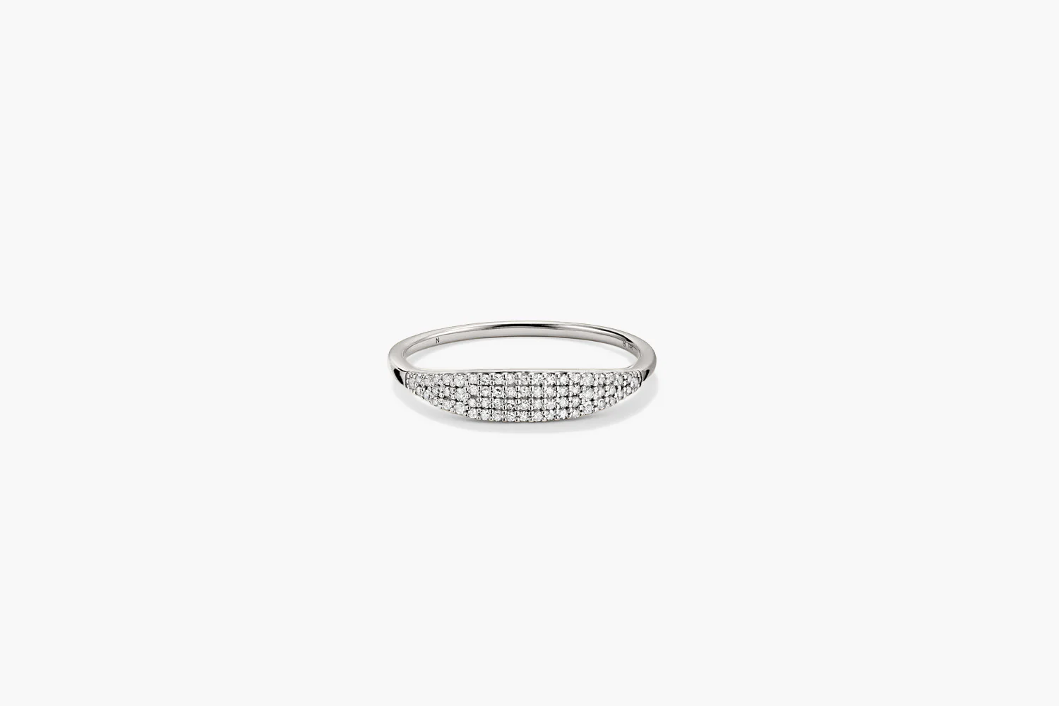 Pavé Diamond Slim Signet