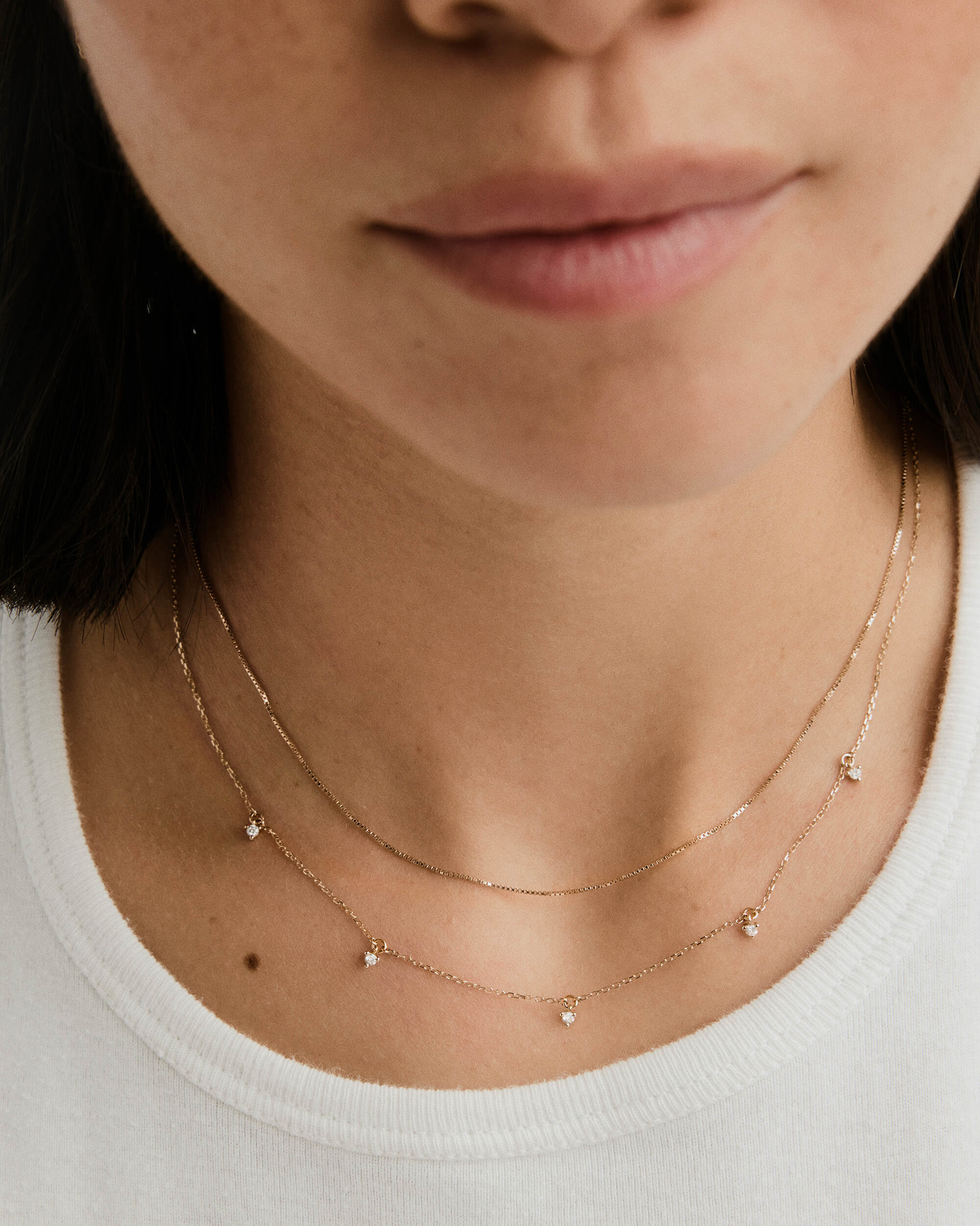 Multi Station Diamond Necklace