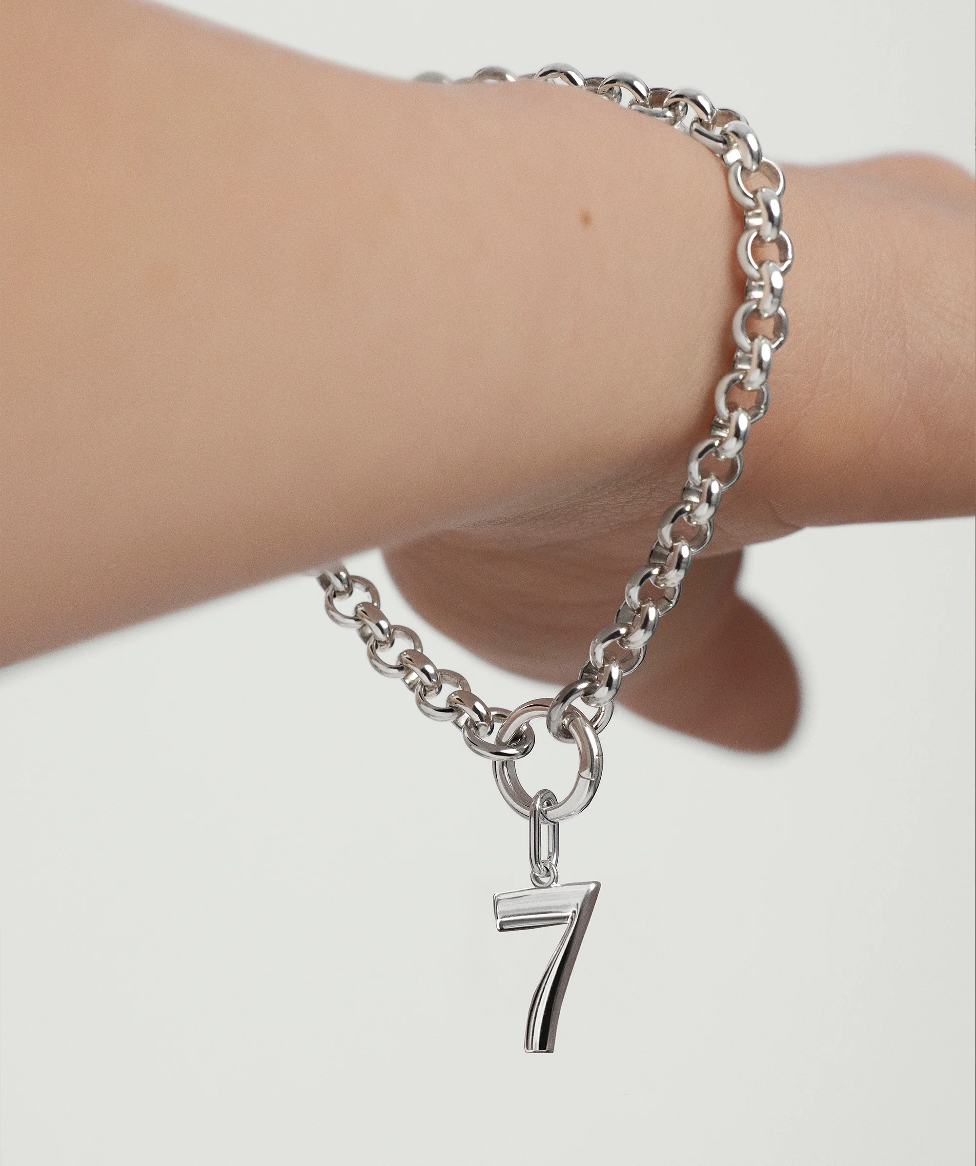 Bold Rolo Chain Charm Bracelet