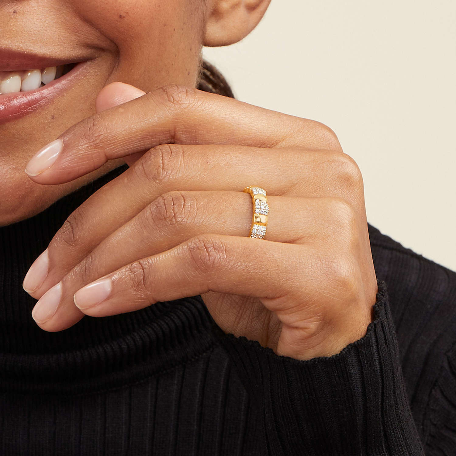 Pavé Diamond Soft Charlotte Ring