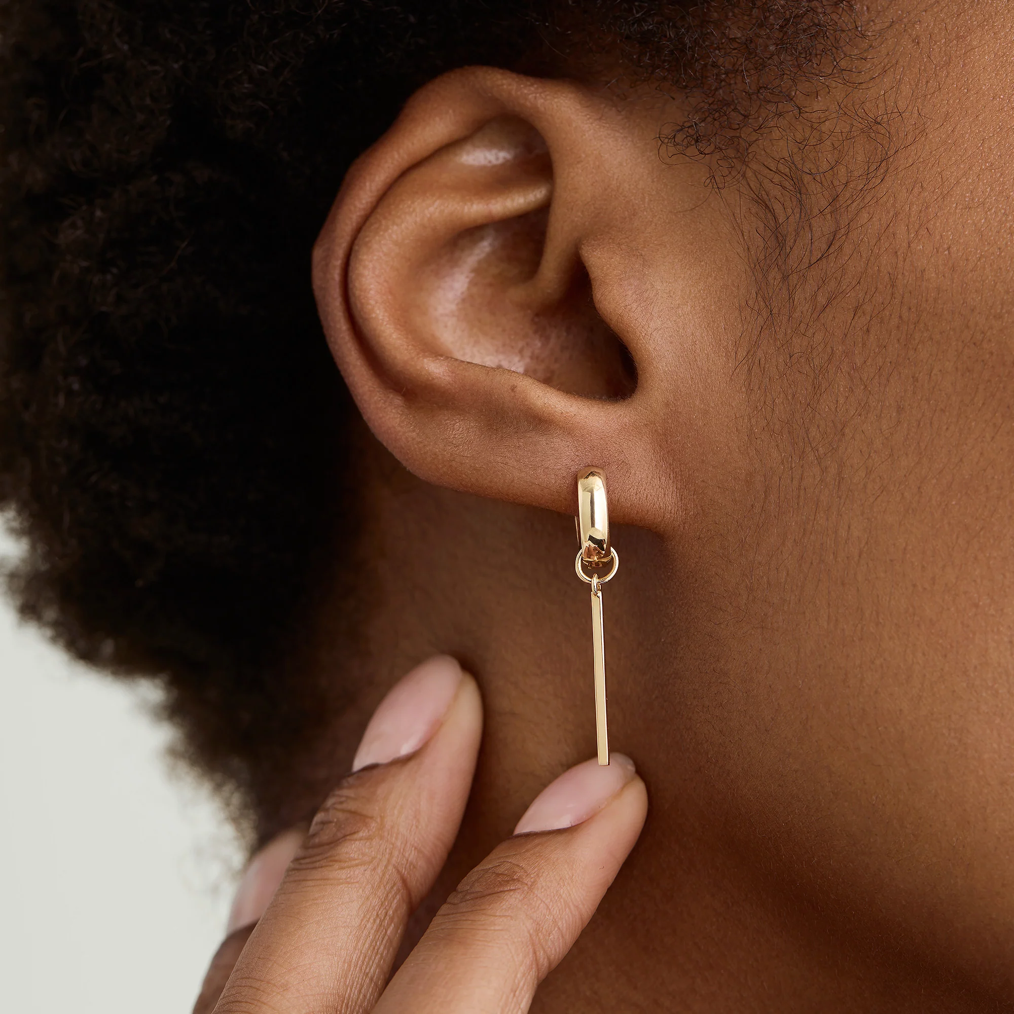 Single Bar Hoop Charm