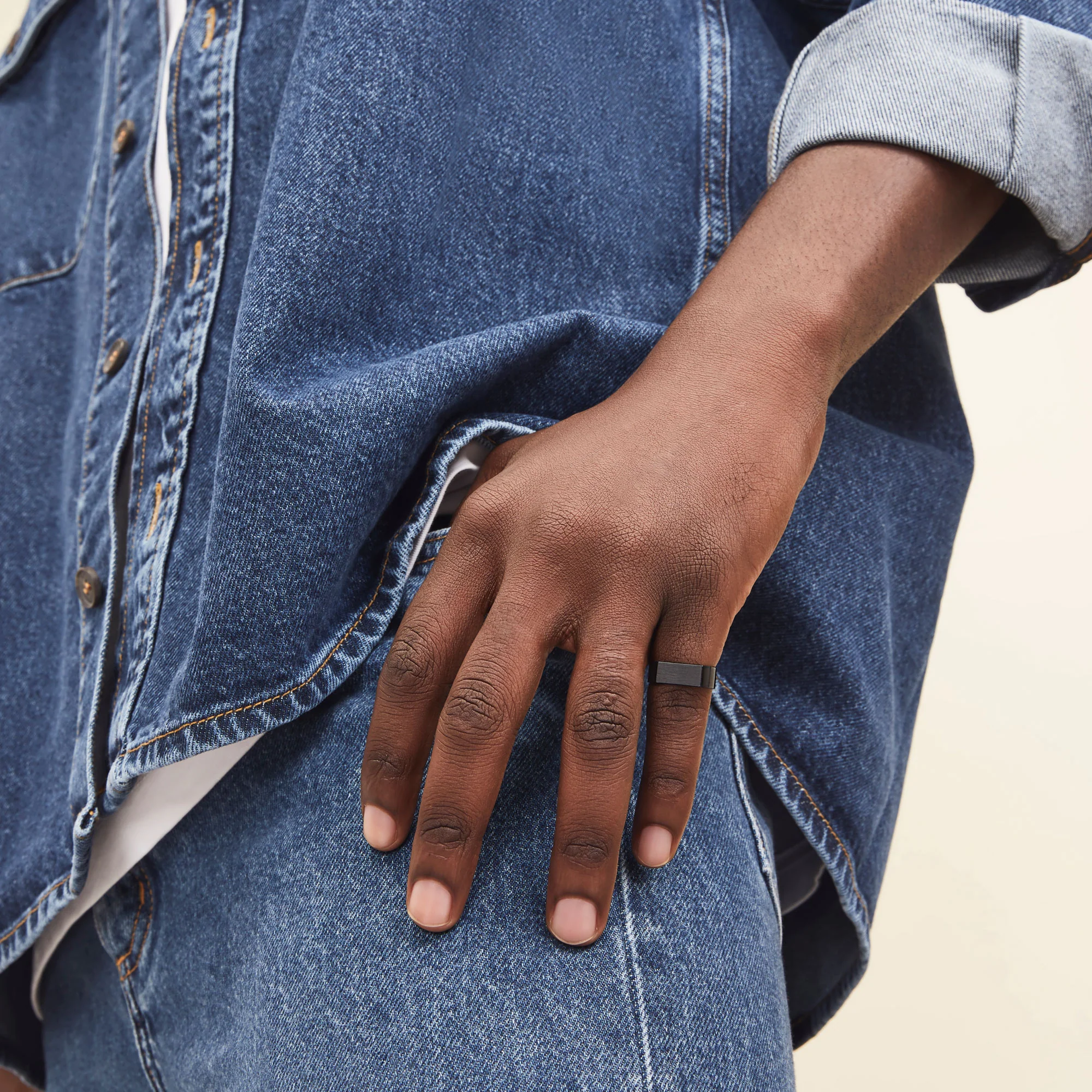 Slim Rectangular Signet Ring