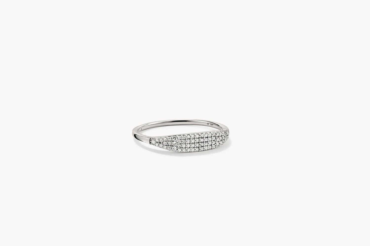 Pavé Diamond Slim Signet