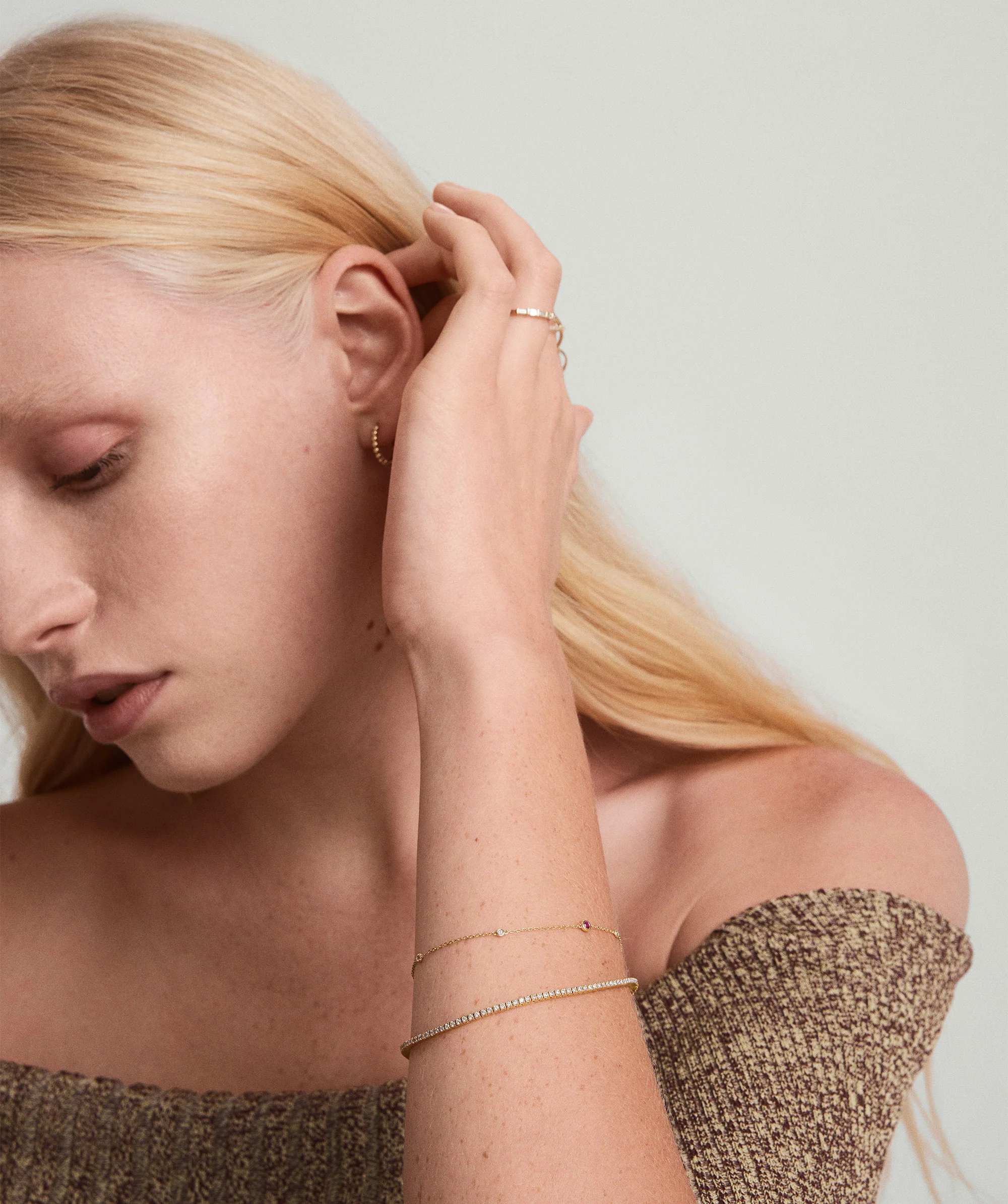 Multi Gemstone Station Bracelet