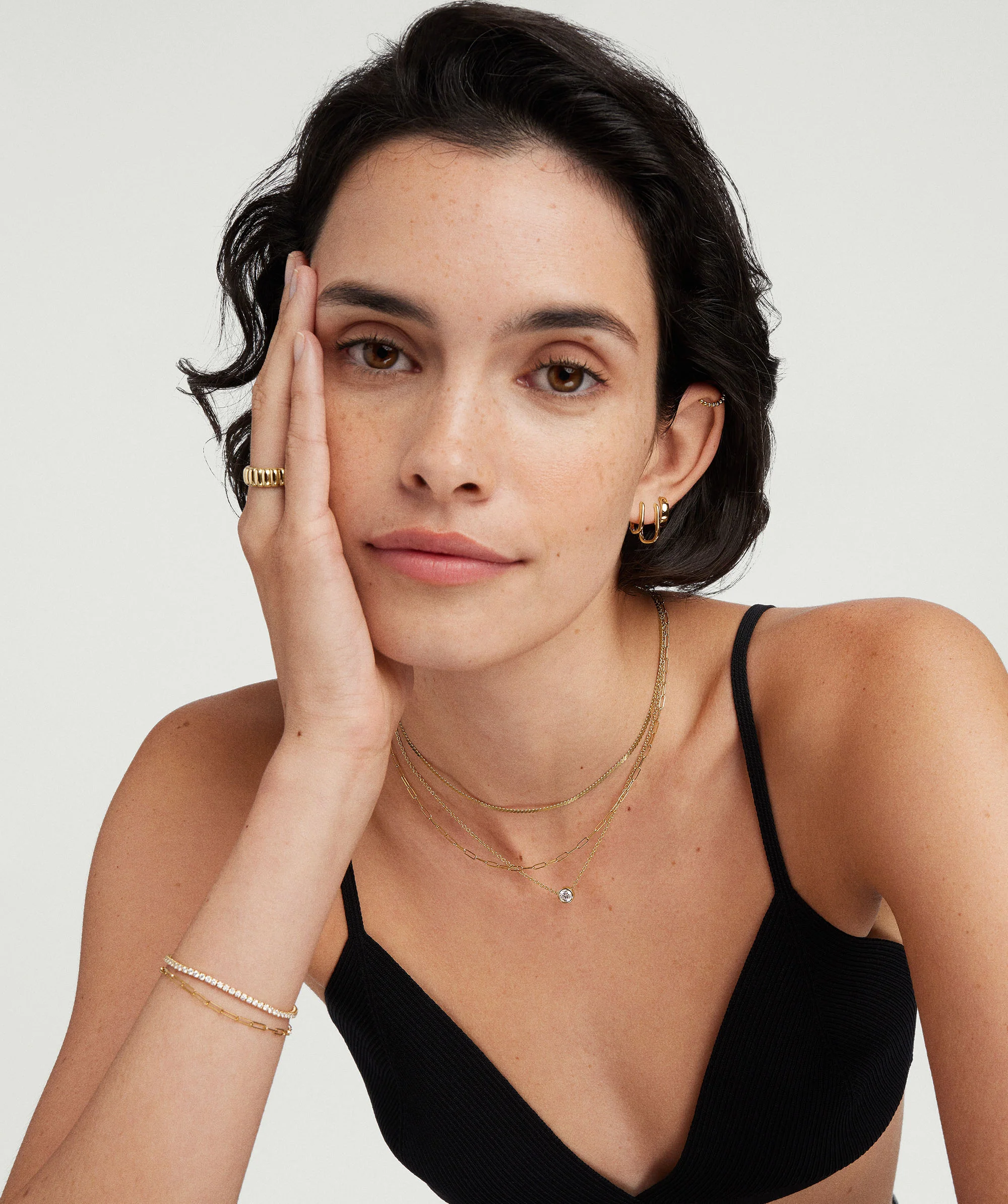 Bezel Lab Grown Diamond Necklace 0.5 ct