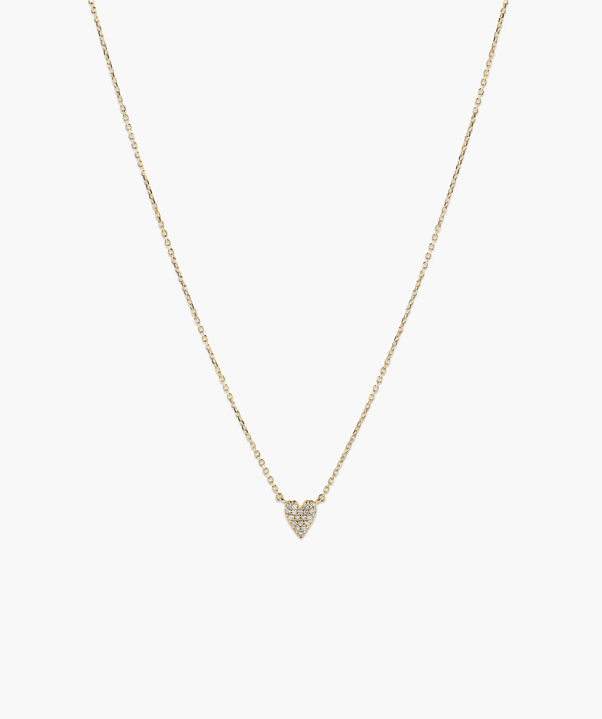 Mini Heart Pavé Diamond Necklace