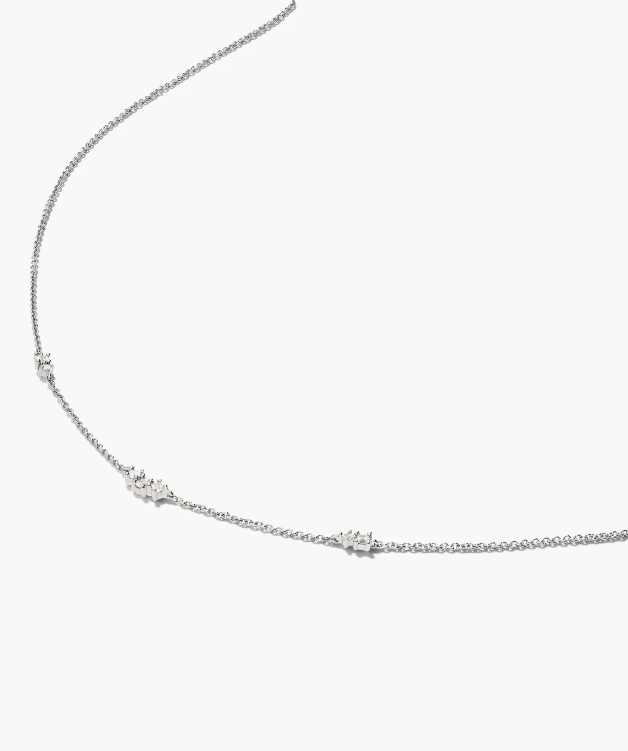 Floating Lab Grown Sapphire Necklace