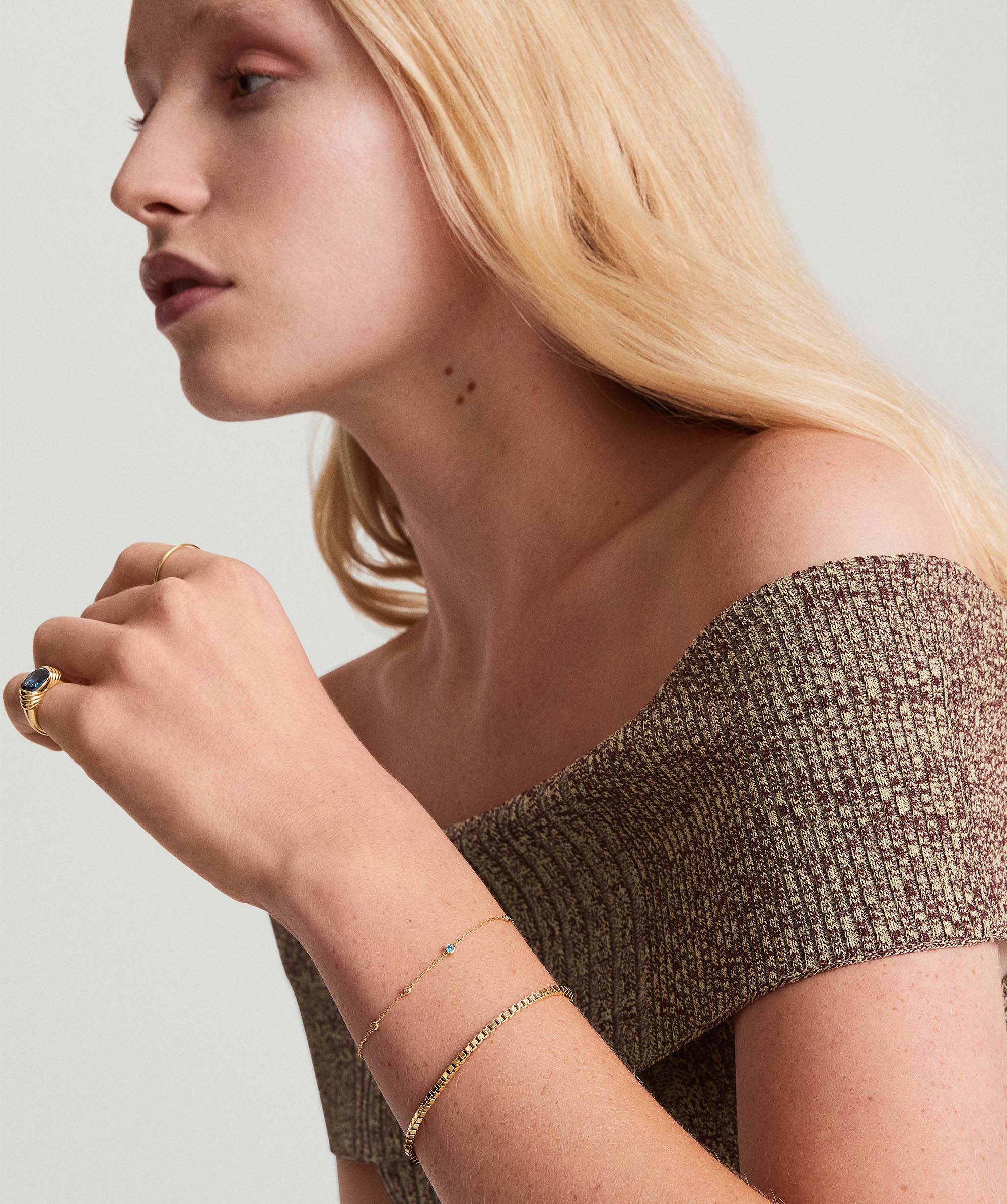 Multi Gemstone Station Bracelet