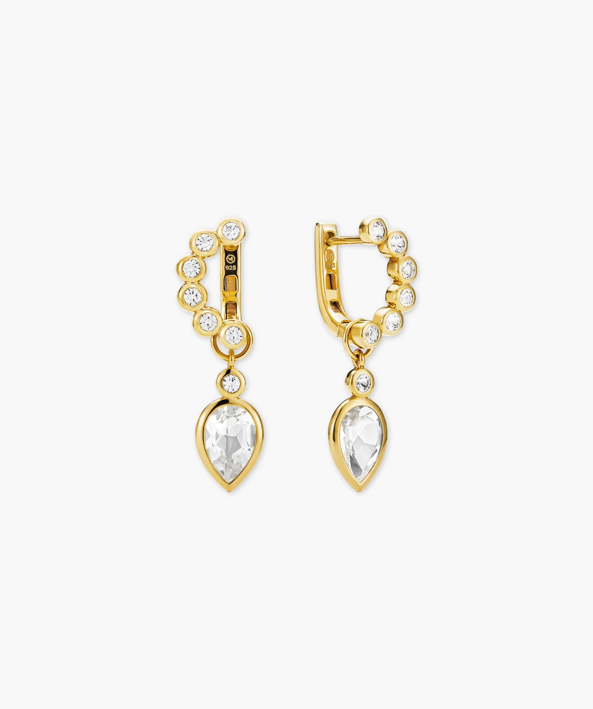 Remy Gemstone Charm Hoops