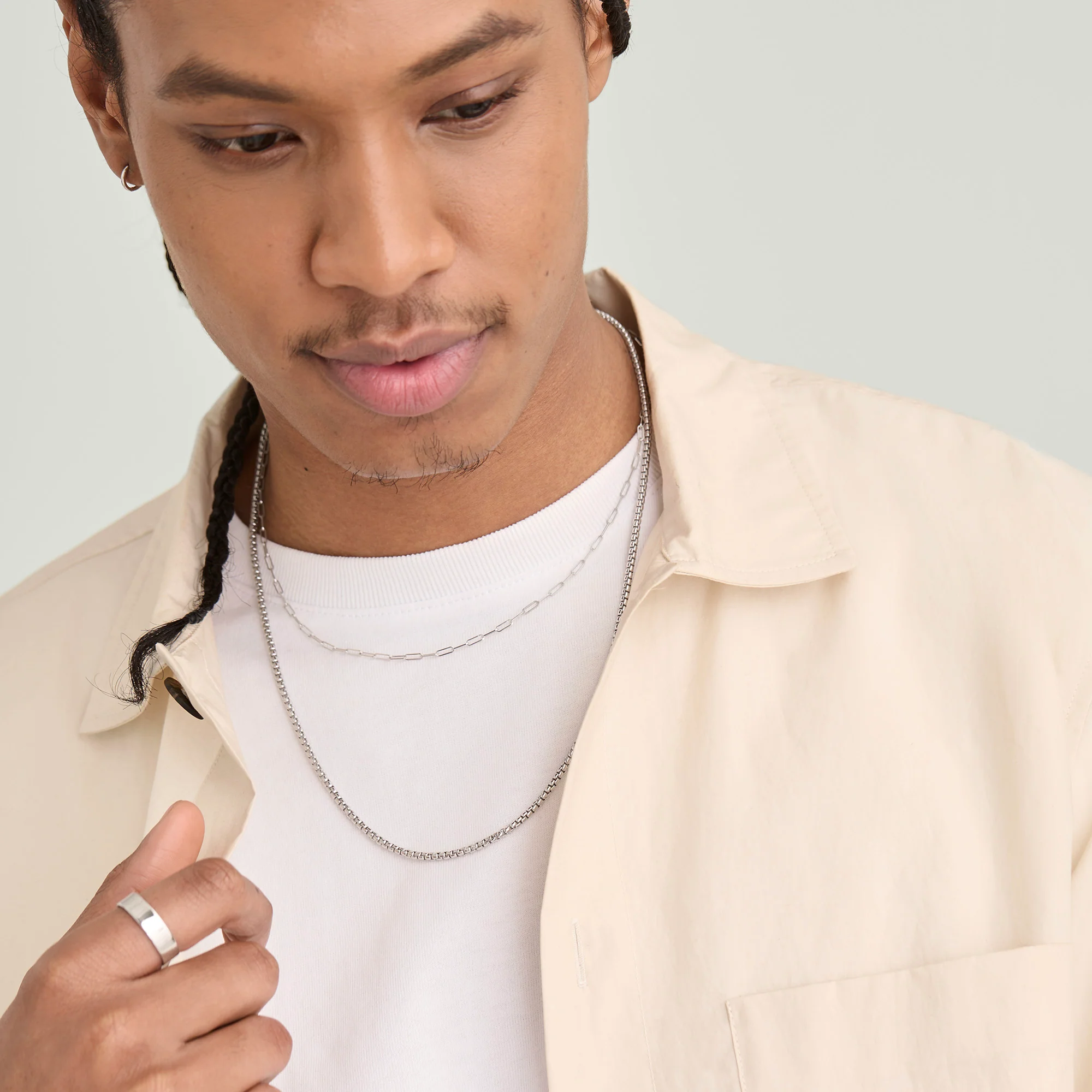 Round Box Chain Necklace