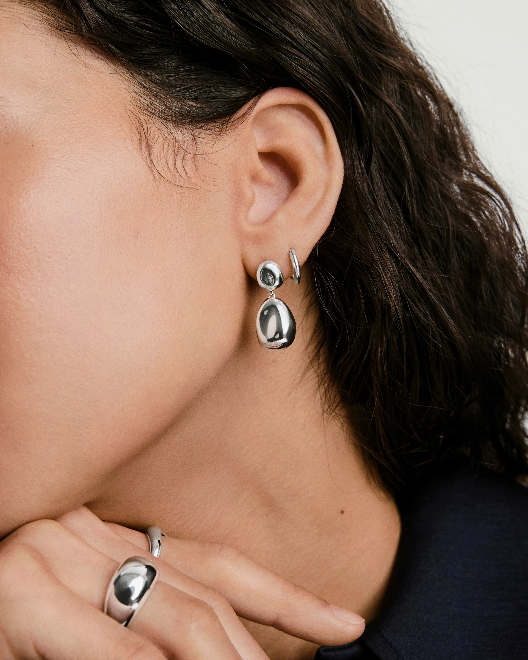 Organic Dôme Pebble Earrings