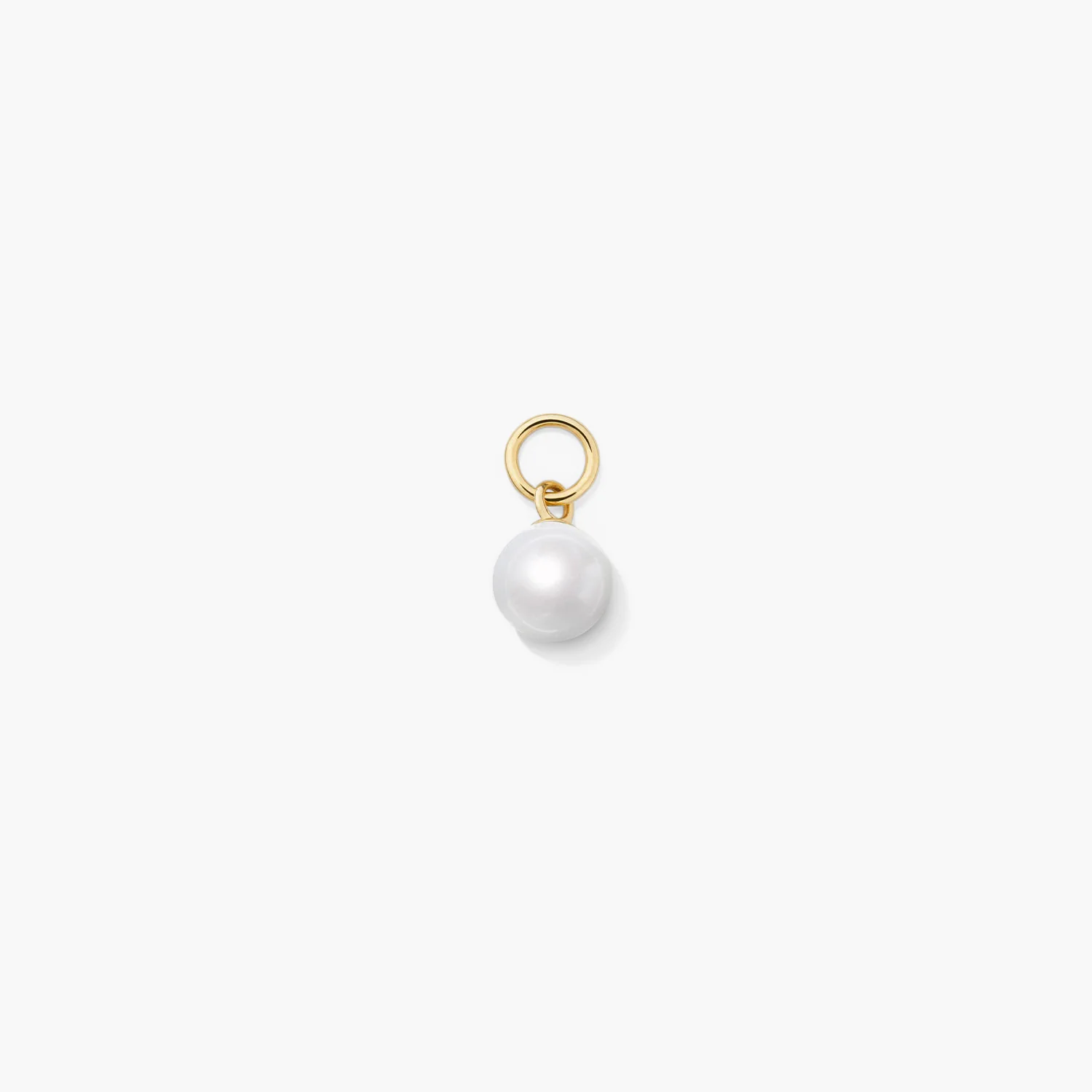 Single Pearl Hoop Charm