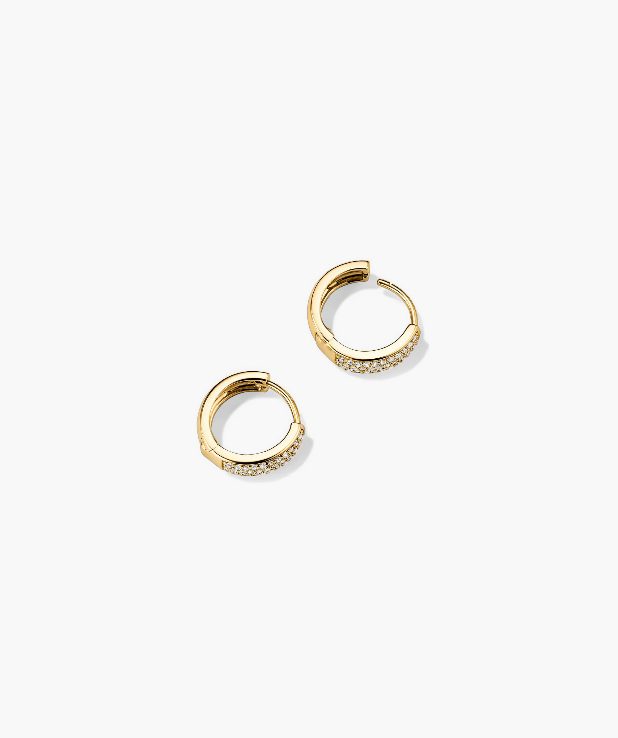 Bold Pavé Diamond Huggie Hoops