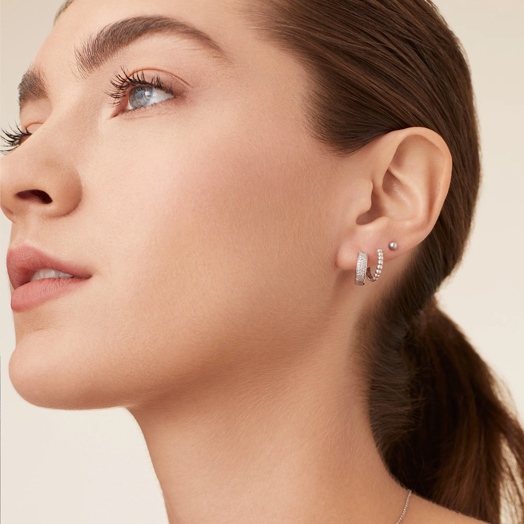 Bold Pavé Diamond Huggie Hoops