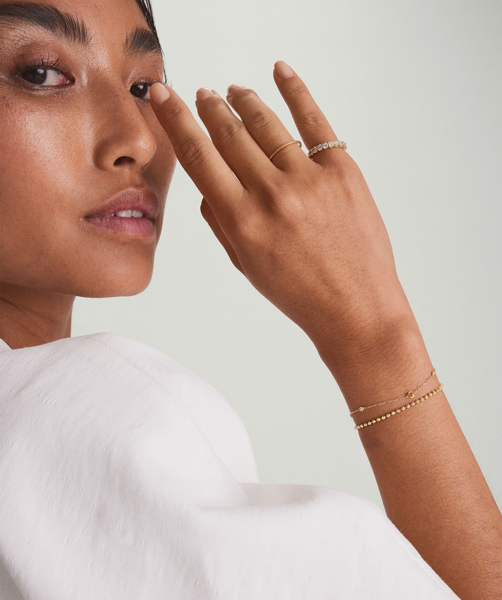 Multi Gemstone Station Bracelet