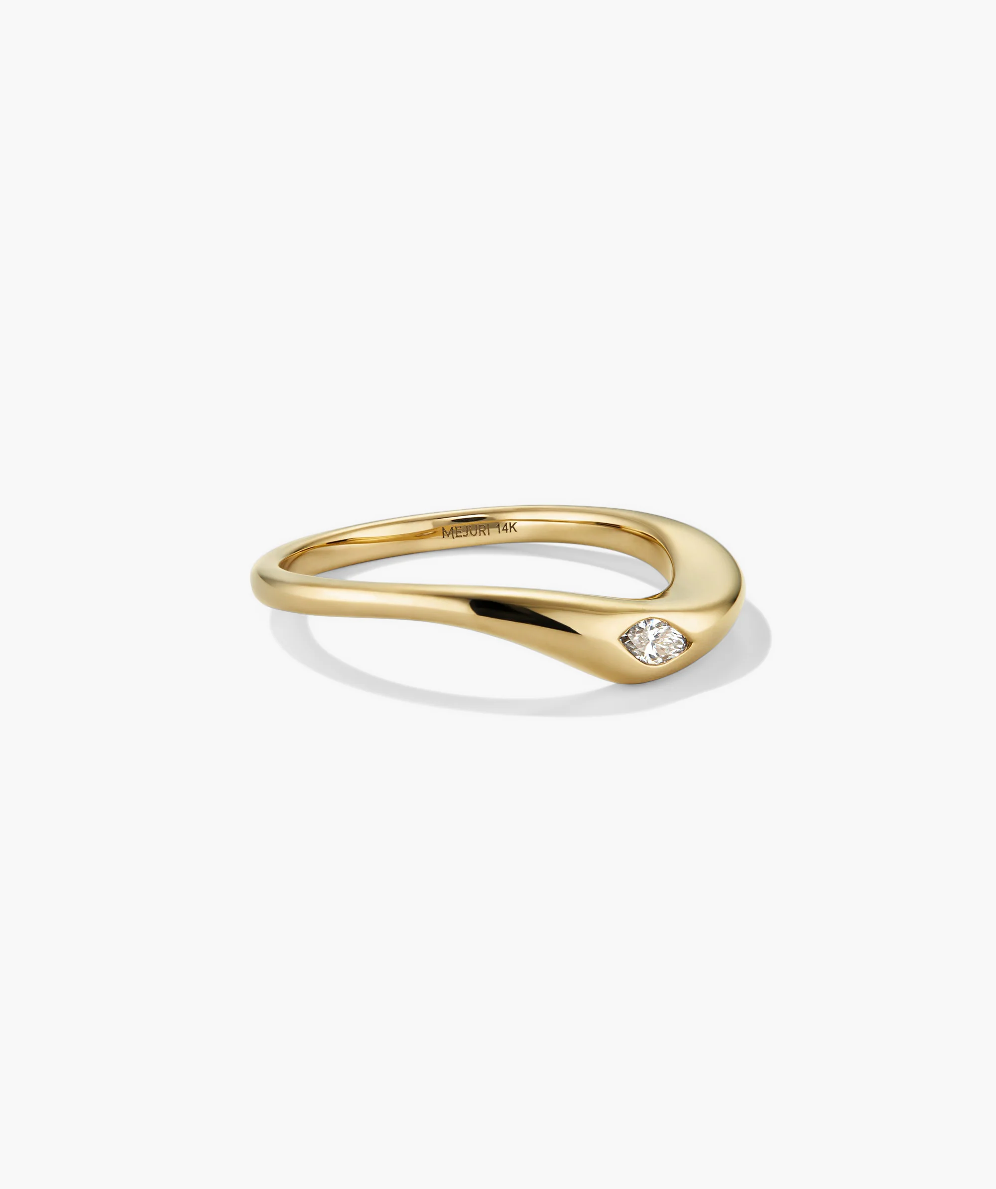 Organic Dôme Thin Marquise Cut Nesting Ring