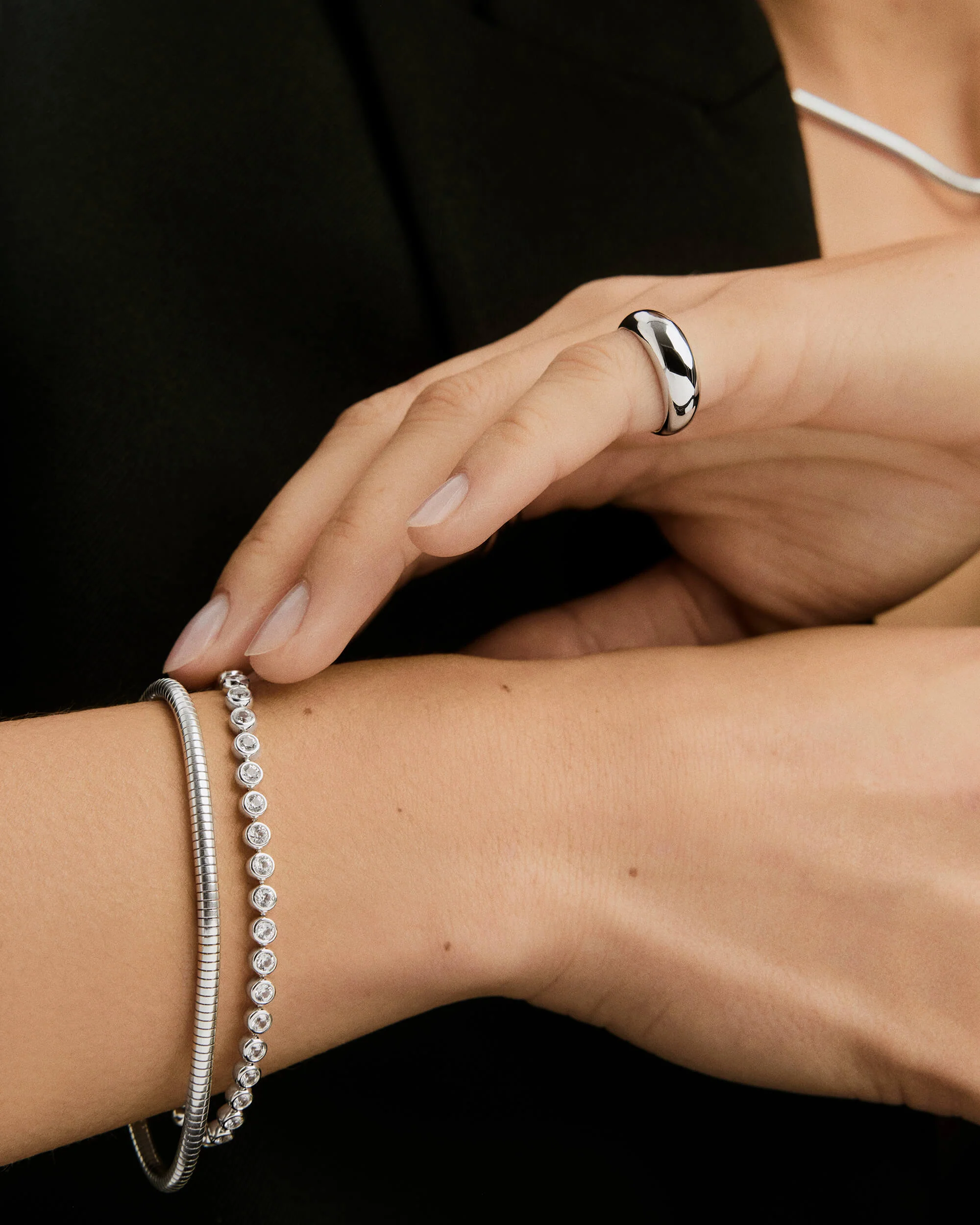 Zadie Bezel Lab Grown Sapphire Tennis Bracelet