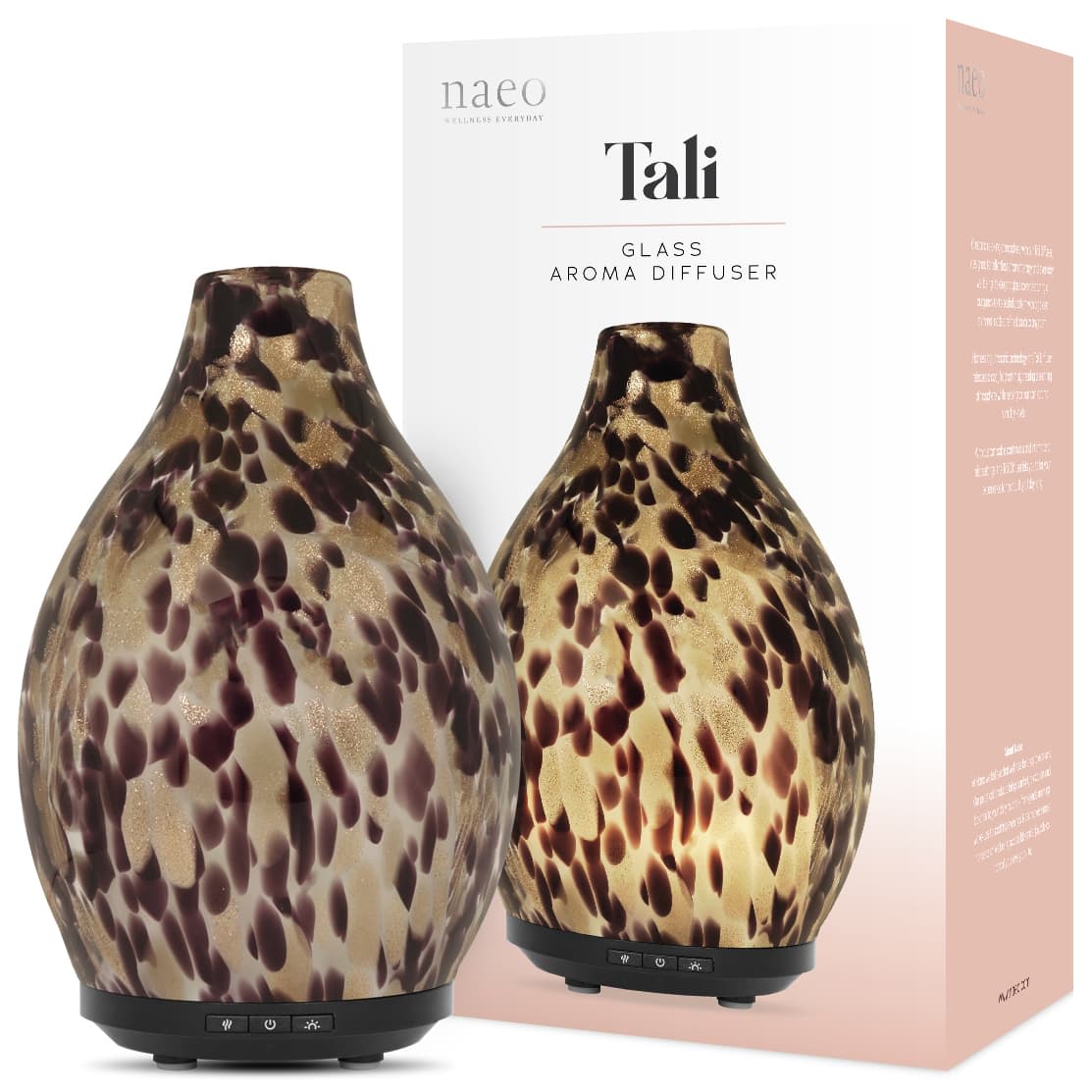 Naeo Tortoiseshell Glass Aroma Diffuser - Black