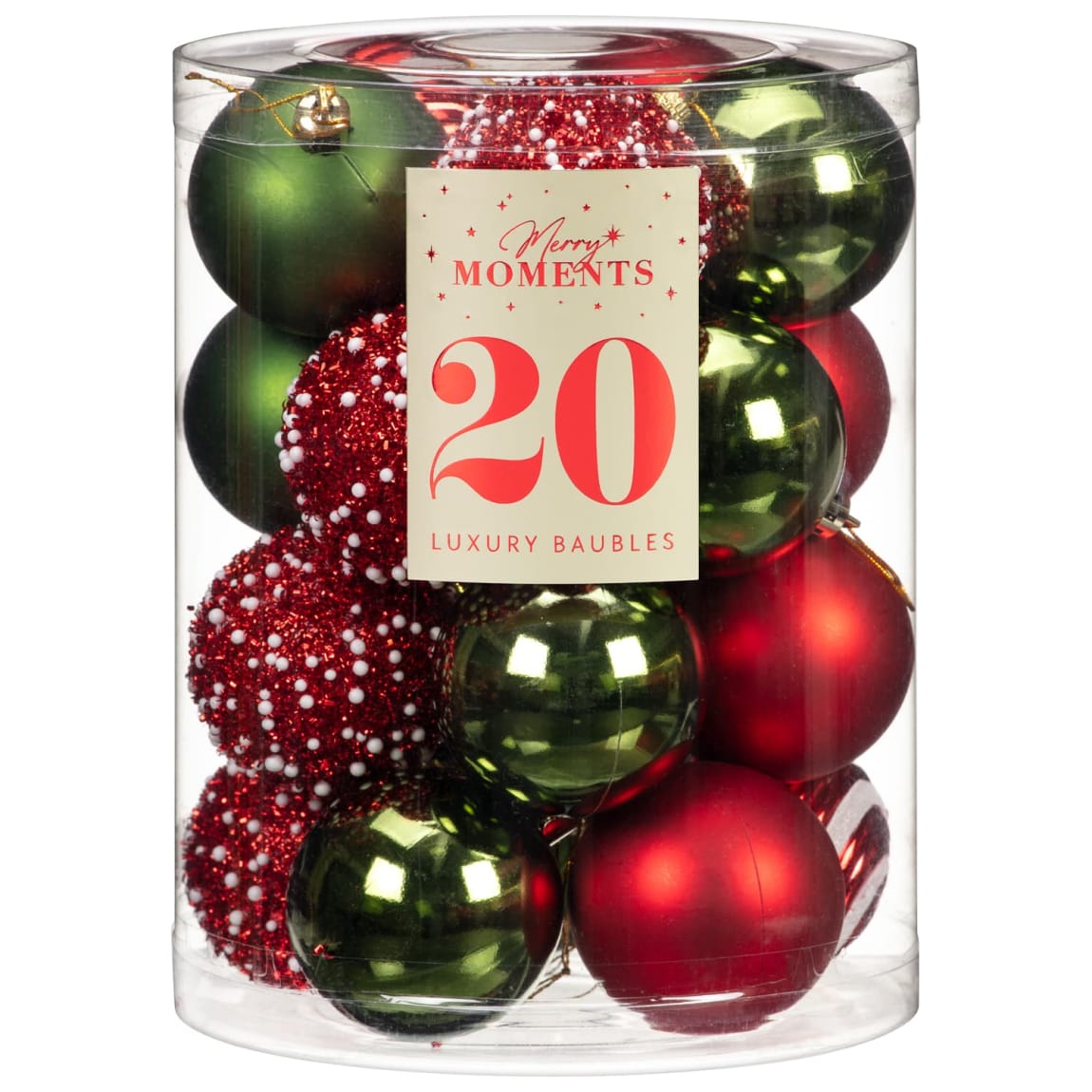Merry Moments Luxury Baubles 20pk