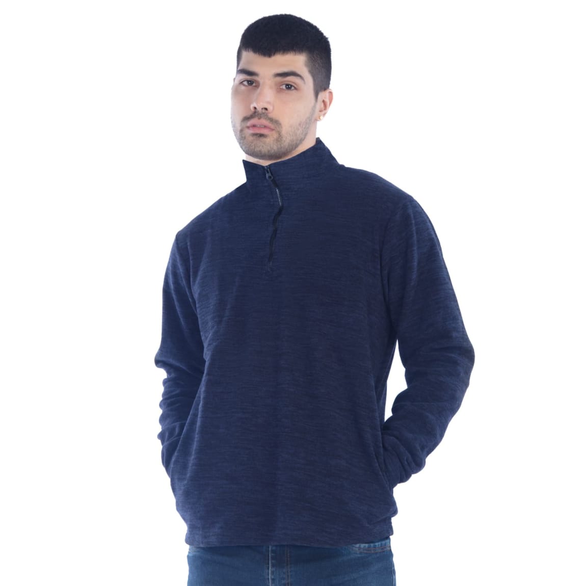 Mens Fleece Top - Navy