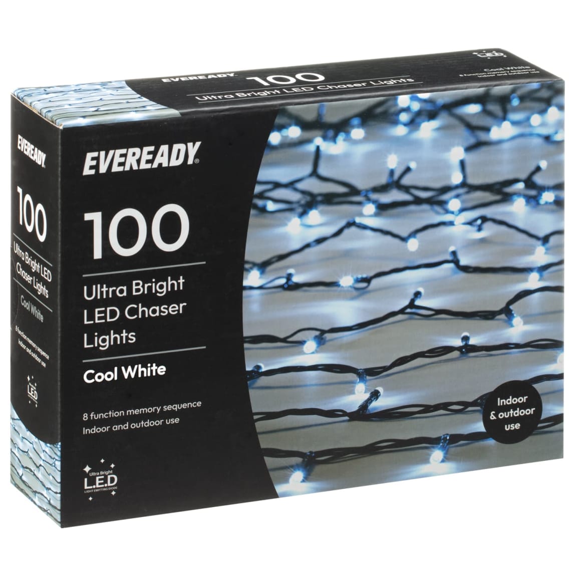 Eveready Ultra Bright LED Chaser Lights 100pk - Cool White