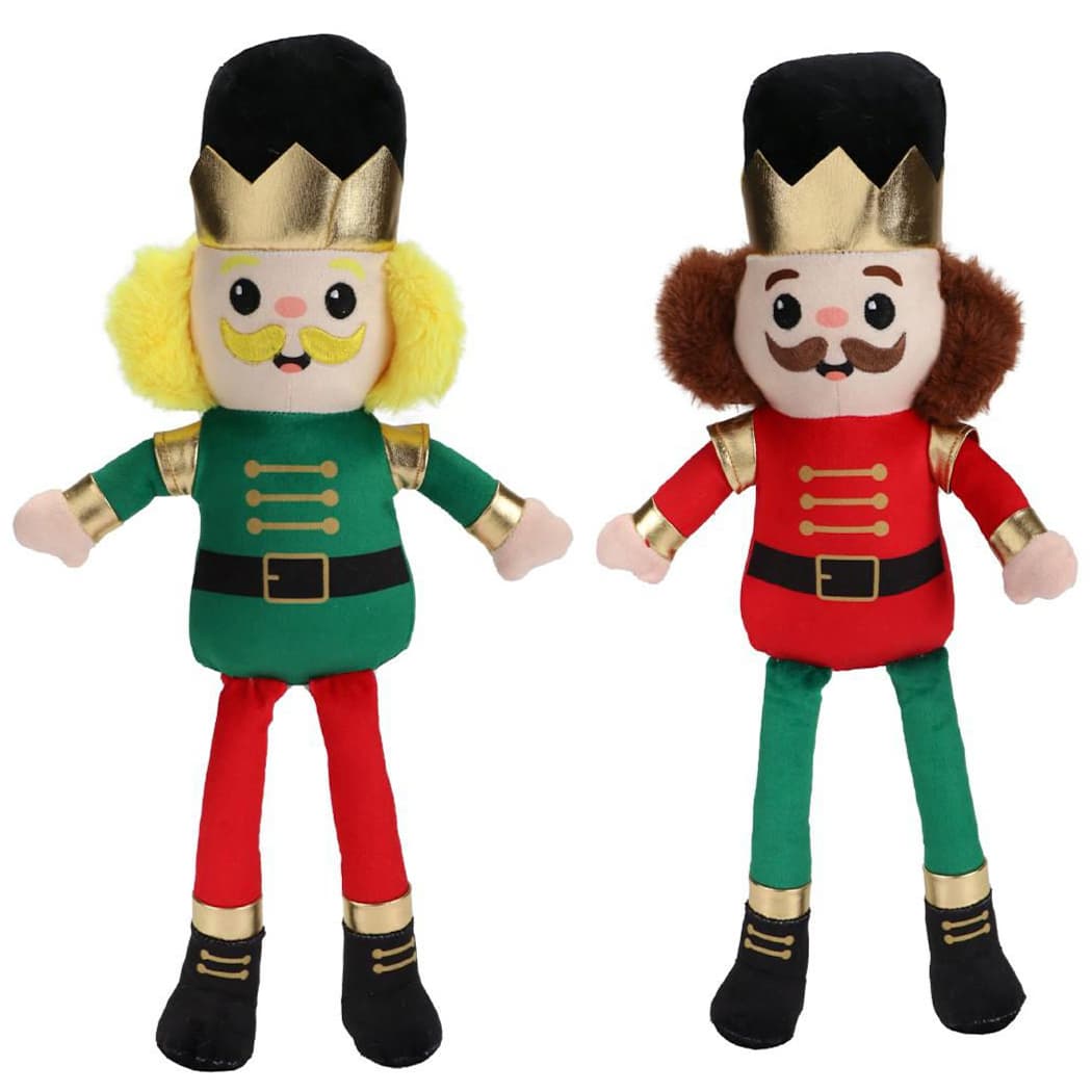 Winter Paws Festive Plush Toy 2pk - Nutcrackers