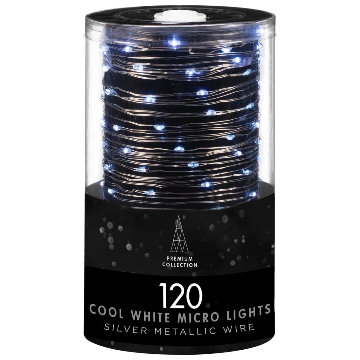 Silver Metallic Micro Lights 120pk - Cool White
