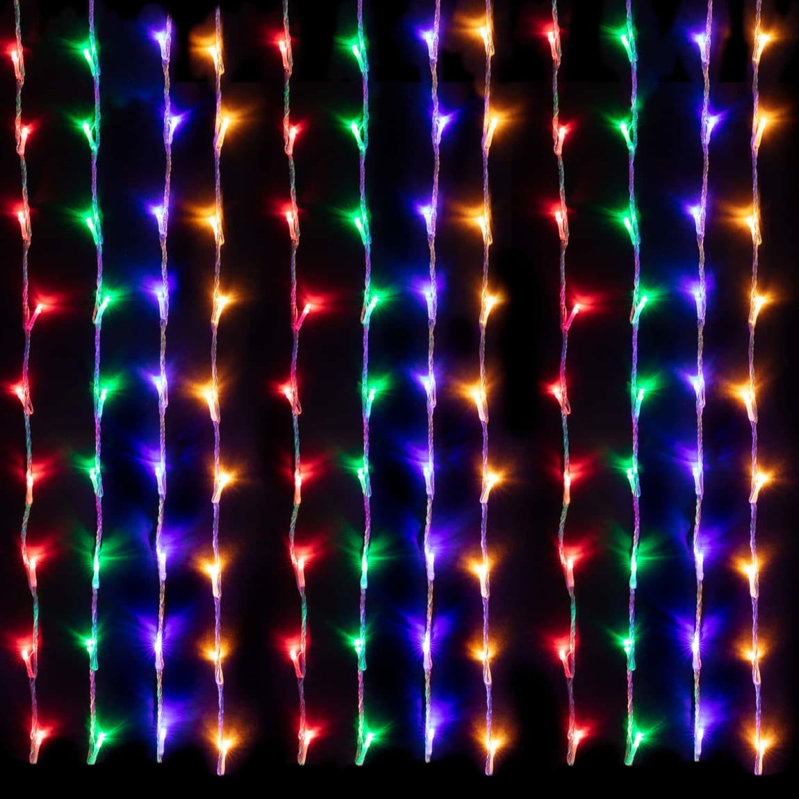 Cascading Waterfall Curtain LED Lights 240pk - Multicolour