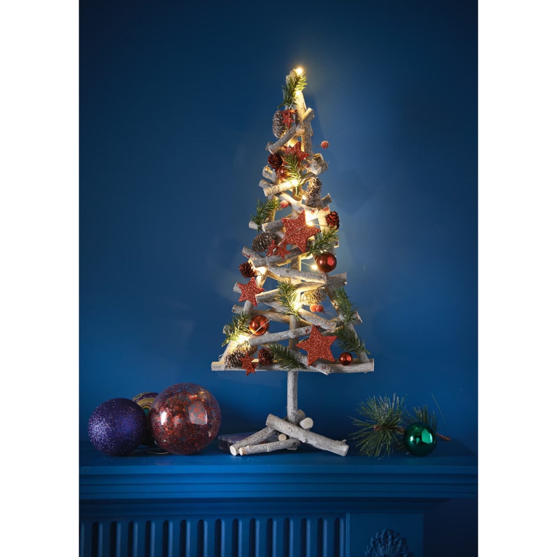 Light Up Tree 55cm - Natural